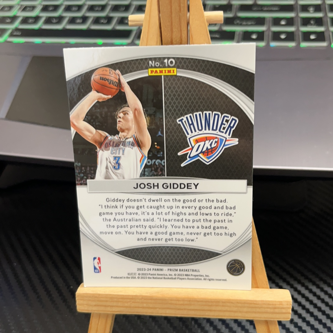 2023-24 Panini Prizm Josh Giddey 约什 吉迪 雷霆 prizm系列 特卡 pz 卡品如图 凑图必备 值得收藏!免费代卖!