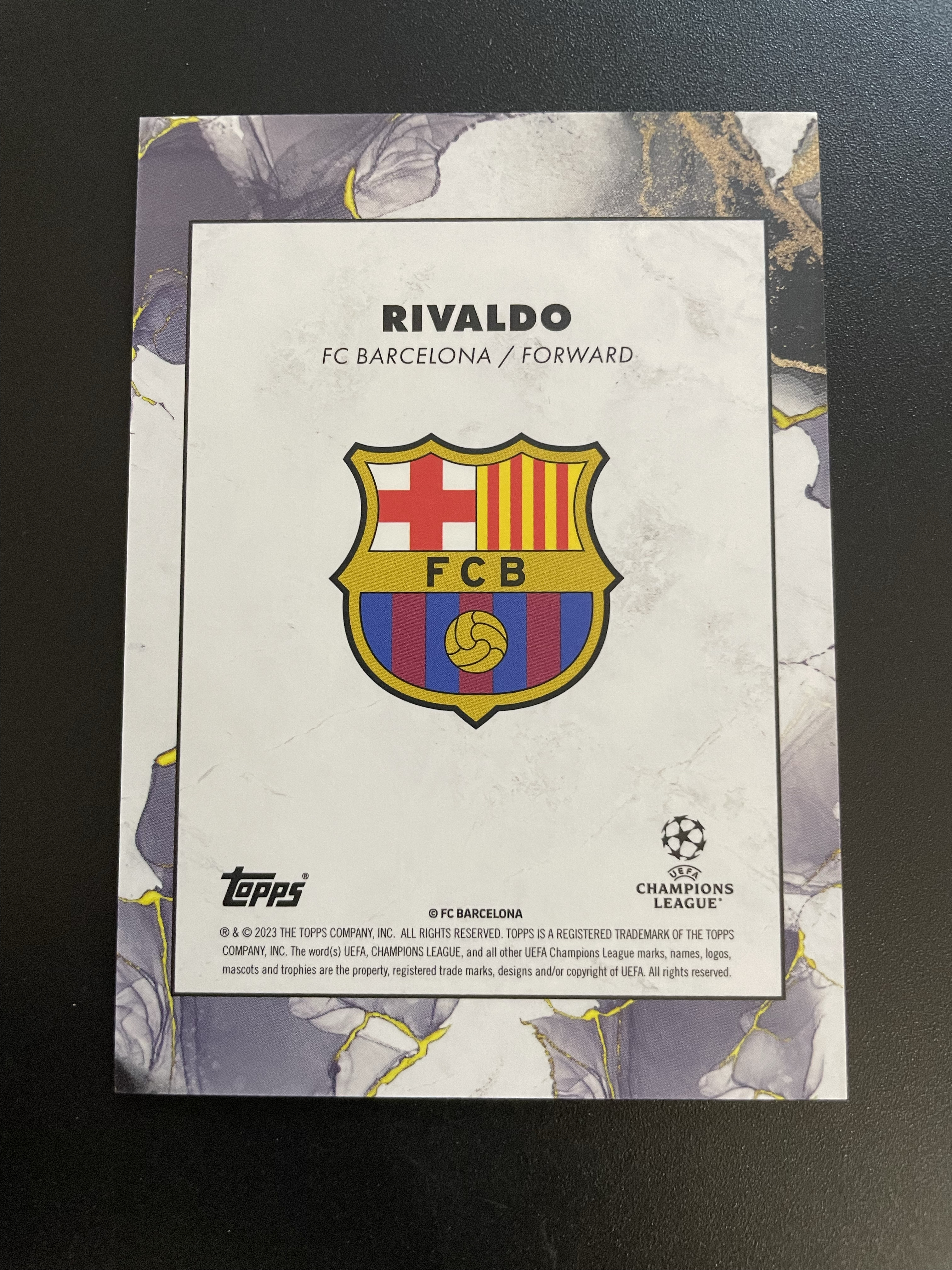2023 Topps inception Rivaldo 【hellfire拍卖】topps 盗梦空间系列 巴萨 巴西 里瓦尔多 base jjj