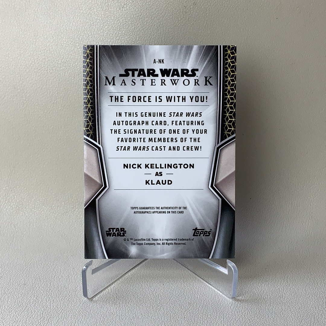 2025 Topps Star Wars Masterwork 星球大战 大师盒 星战 Klaud 克劳德 79/99编 蓝折 演员签名 Nick Kellington 卡签 品相如图 Fish