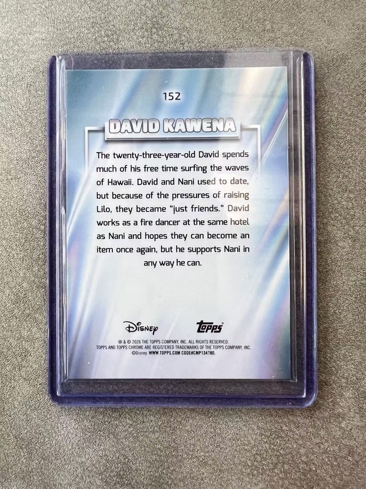 8152【330球星卡实体店代卖】2026 Topps Chrome TC Disney 迪斯尼 David Kawena 大卫 卡韦纳 星际宝贝 熔岩折 96/125编 (UK23)