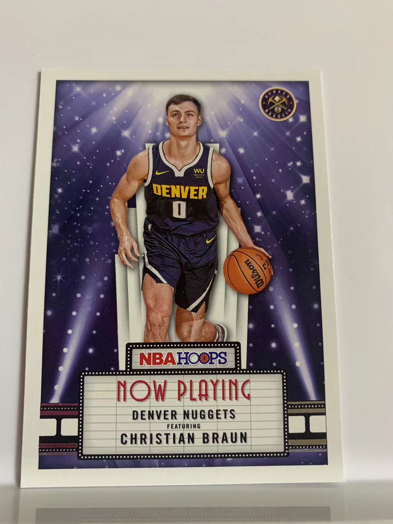 2022-23 Panini NBA Hoops Christian Braun 克里斯蒂安 布劳恩 掘金 篮球 Now Playing 特卡 BASE 卡品如图 E009B