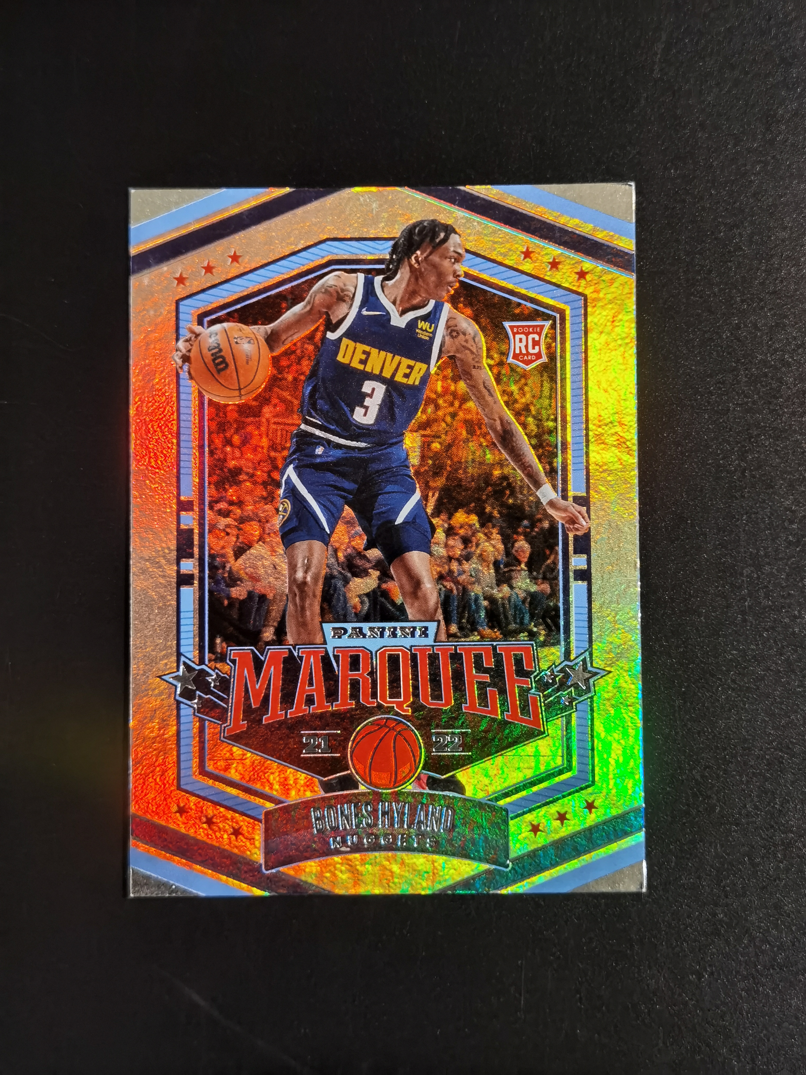 2021-22 Panini Prizm Bones Hyland RC 编年史 RC新秀 海兰德 MARQUEE马奎 银折 卡品如图 专收必备