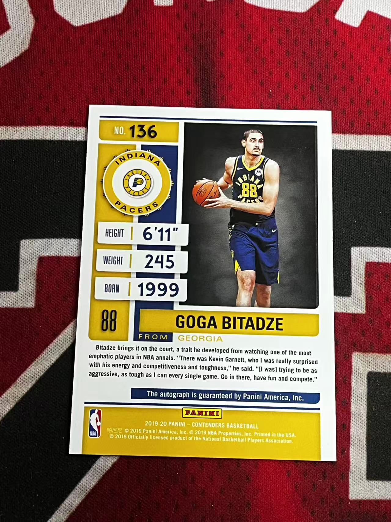 【接寄拍】2019-20 PANINI CONTENDER 球票系列 步行者 新秀RC 戈加比塔泽 签字卡 卡签 正新秀球票签字卡 专收凑套必备【烂臭嘴拍卖】