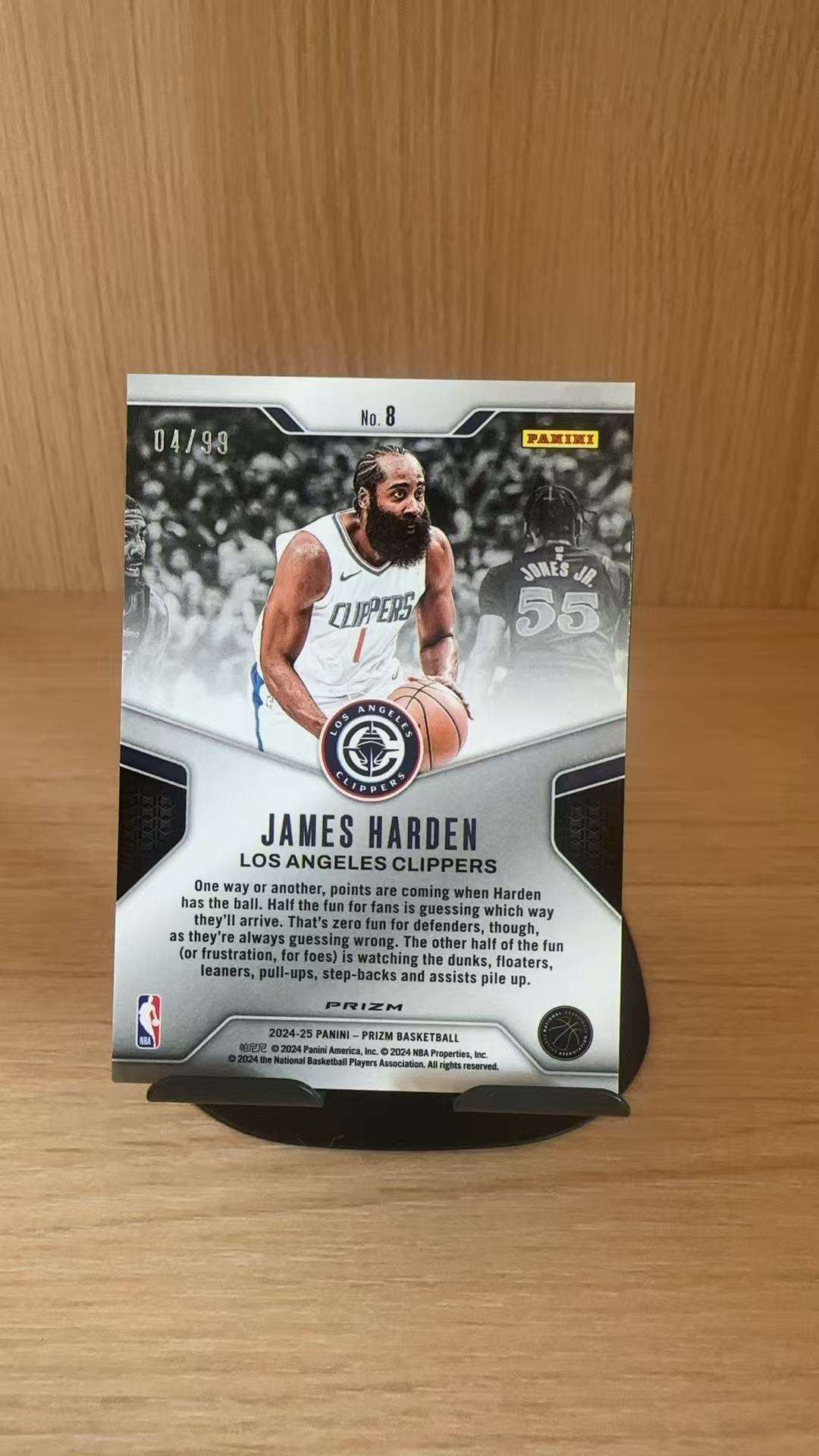 2024-25 Panini Prizm James Harden #8詹姆斯 哈登 登哥 蓝脉冲折 99编 Dominance 特卡 快船 卡品如图