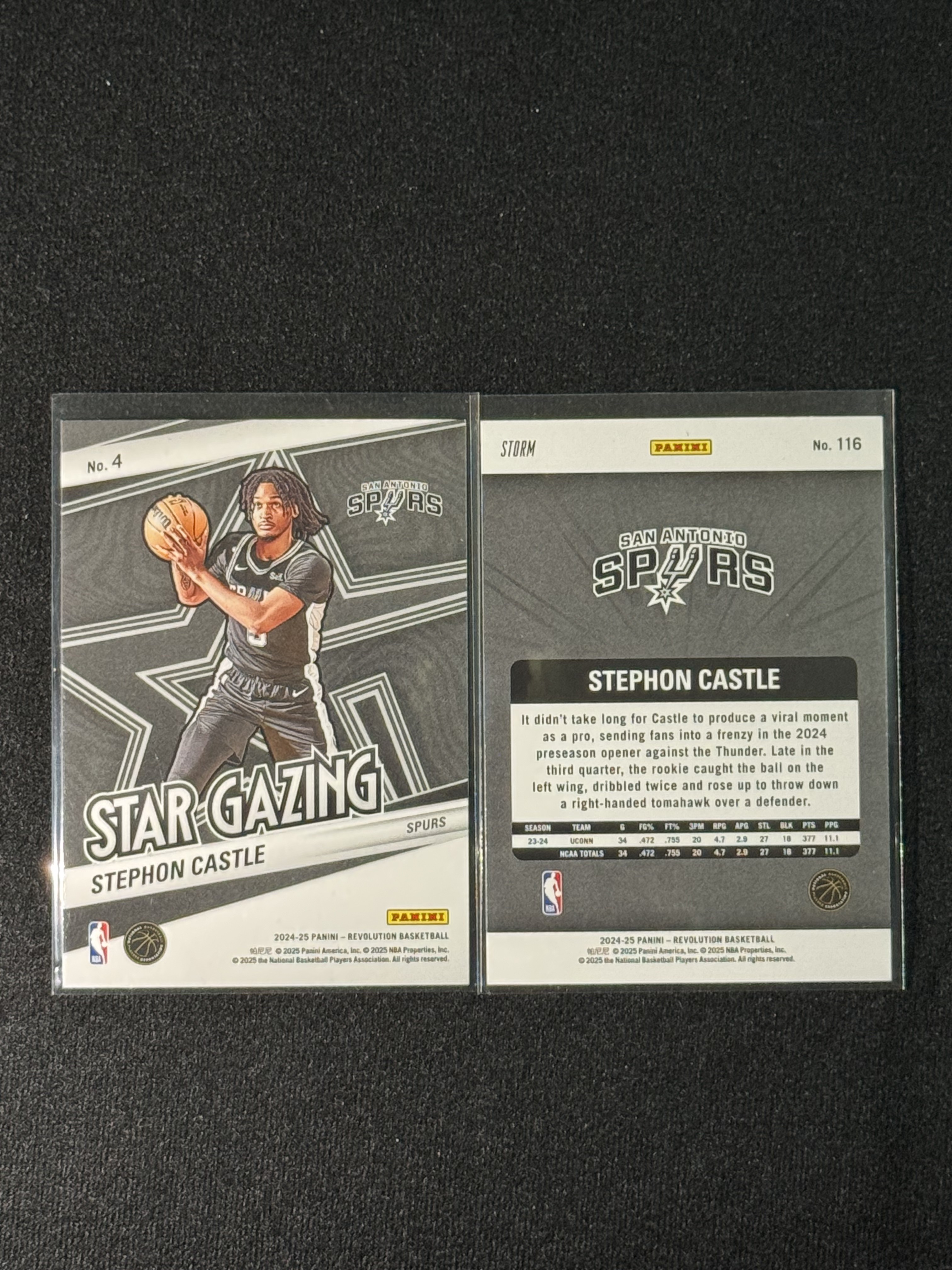 2024-25 Panini Revolution Stephon Castle RC 【扎克代卖】革命 斯蒂芬 卡斯尔 Star Gazing 特卡 瑕疵如图 投资必备