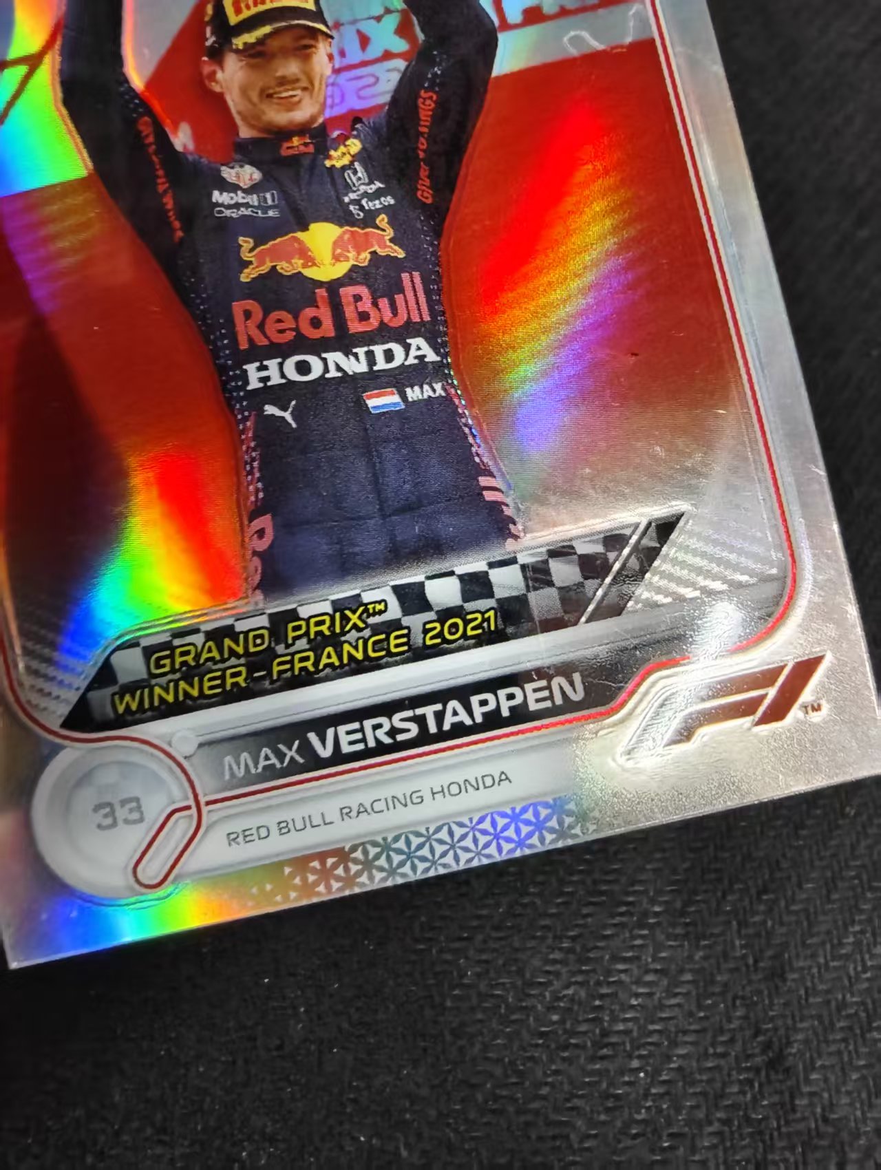 2022 Topps Chrome F1 Max Verstappen 维斯塔潘 红牛 银折 划痕 边角瑕疵 #157
