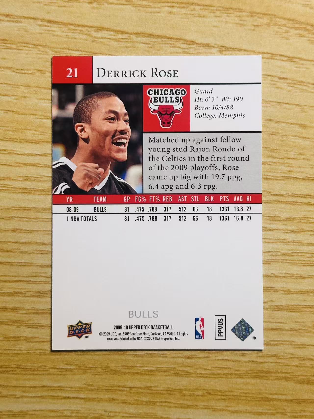 2009-10 Upper Deck nba Derrick Rose 嘿嘿代卖 UD 德里克 罗斯 玫瑰 暴扣选图 公牛 老卡 老特 实卡精美 收藏必备