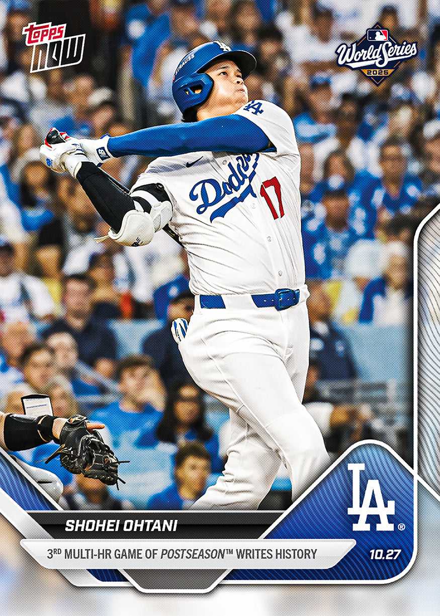 2025 Topps Now Shohei Ohtani MLB 大谷翔平 季后赛多支全垒打场次历史第三 洛杉矶道奇（J）【JS卡牌潮玩】（随机发货，卡品通行）