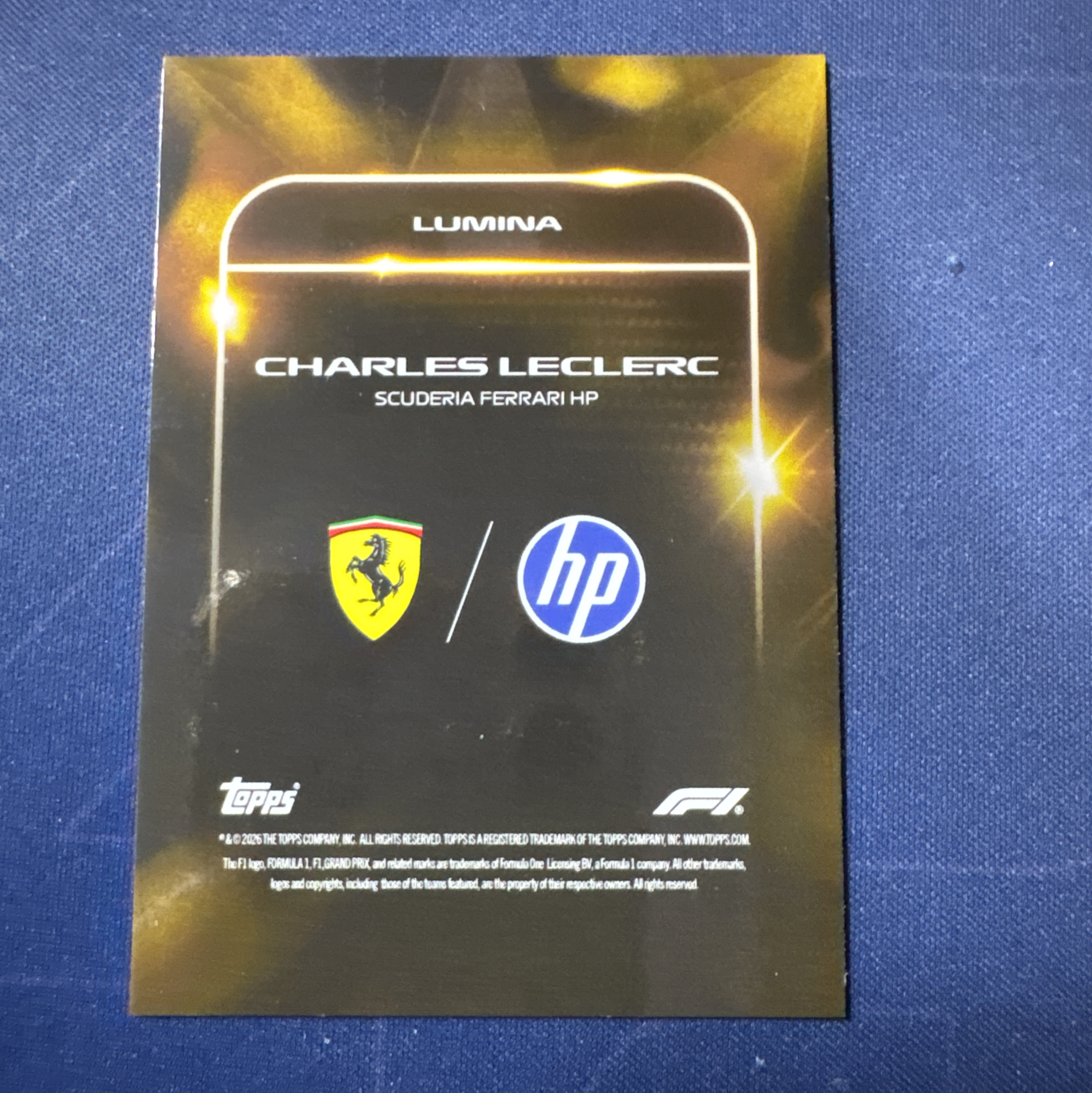 2026 Topps Lights Out Charles Leclerc 【爆爆代卖】F1 熄灯 查尔斯 勒克莱尔 14/50编 低编 金折 法拉利车队 Lumina高光特卡 专收必备 如图 #冷哥