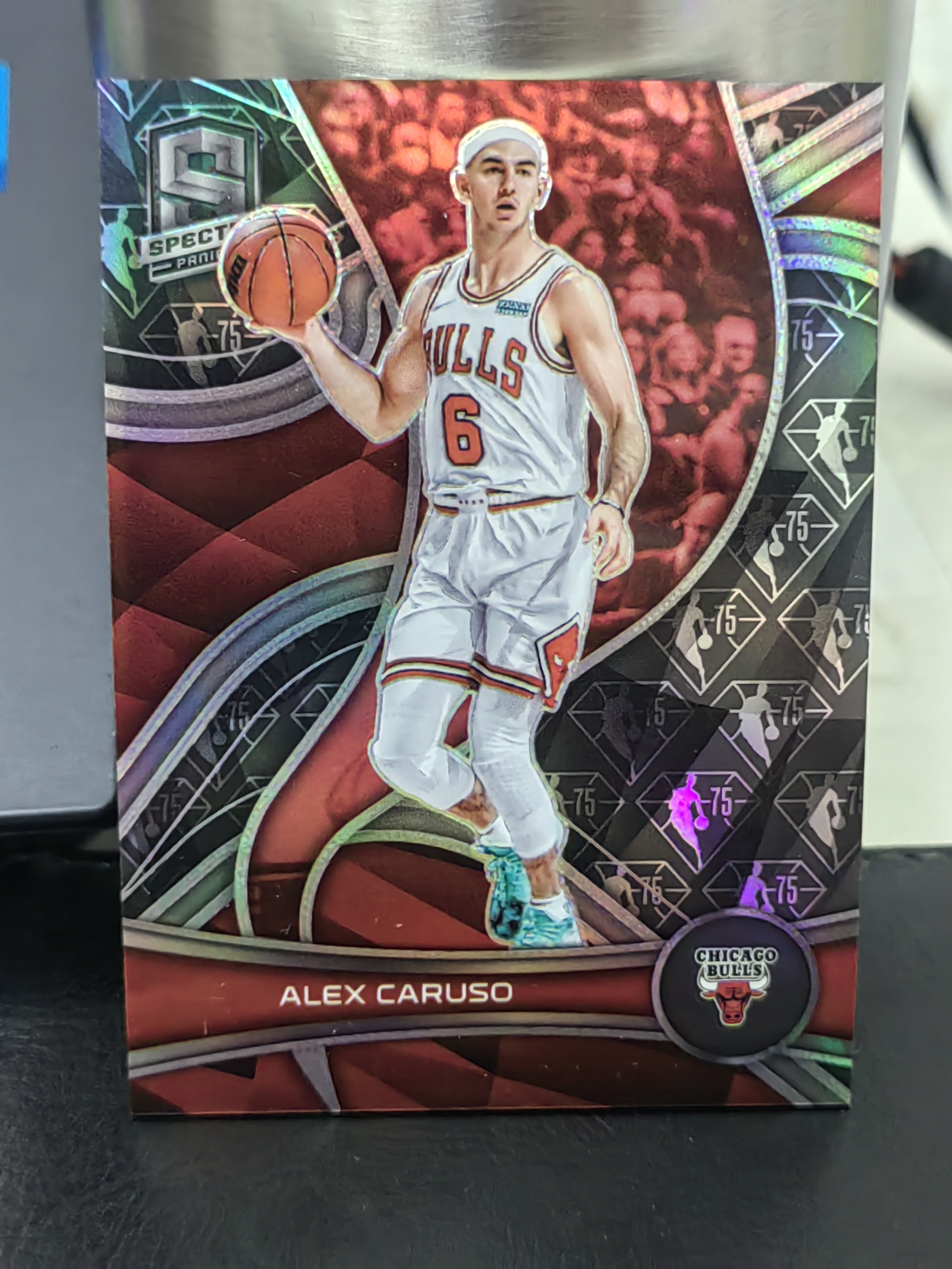 2021-22 Panini Spectra Alex Caruso 光谱 亚历克斯卡鲁索 公牛 银折 篮 白边白角 不保卡品 卡品如图