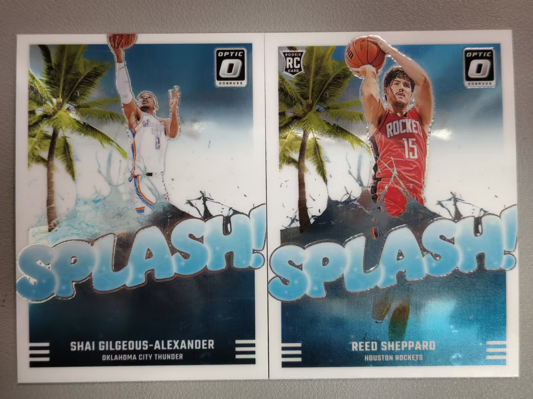 【阿泽代卖】2024-25 Panini Optic Op 雷霆 SGA 压力山大 火箭 新秀 RC 里德谢泼德 2张好人lot Splash! 水花特卡 选图巨帅 卡品如图 介意勿拍-tall