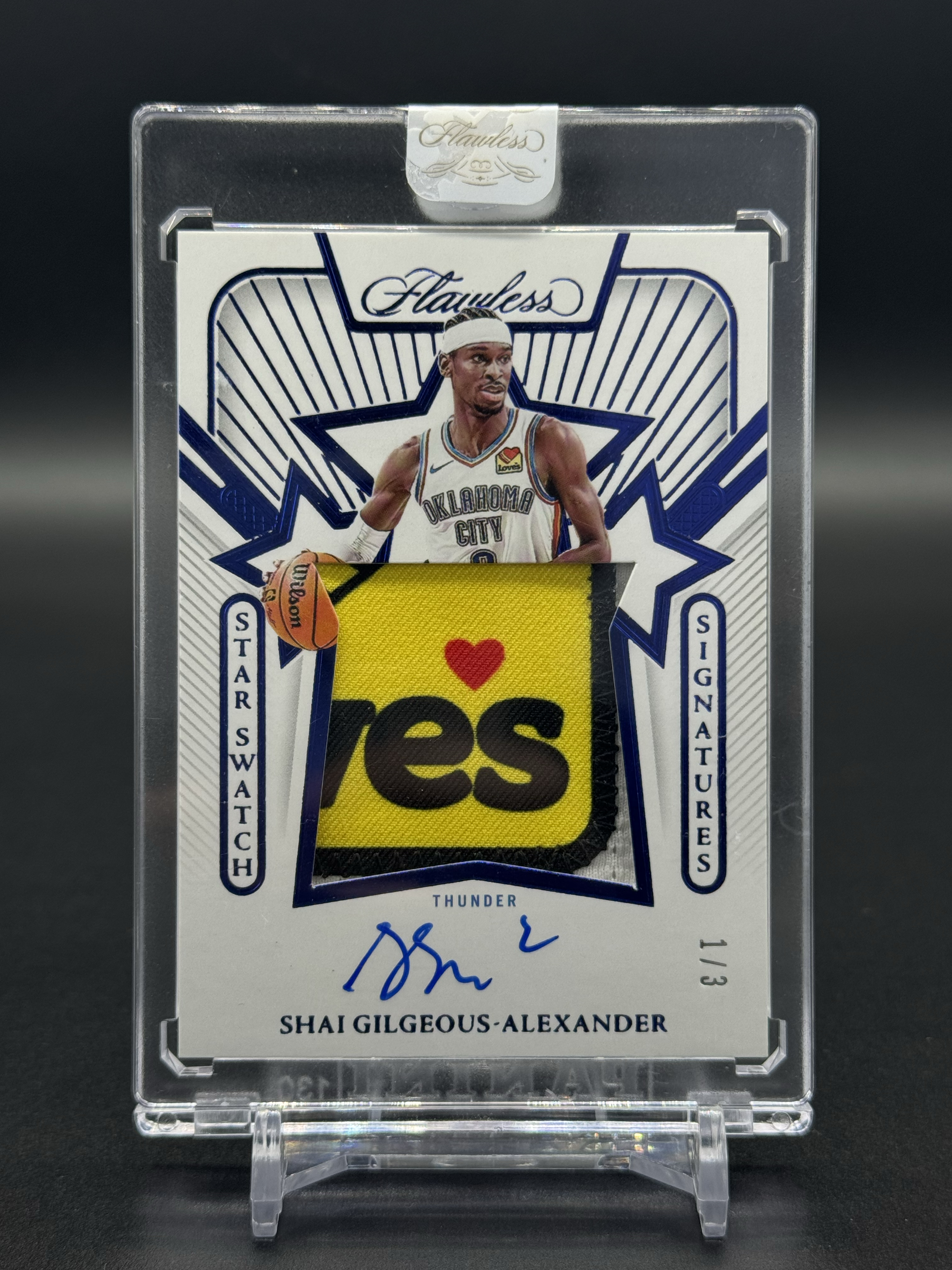 2023-24 Panini Flawless 手提 雷霆 Shai Alexander 亚历山大 star swatch 1/3编 ss 星星签字 广告商 Love 暴力切割 系列hit 【怪爷】