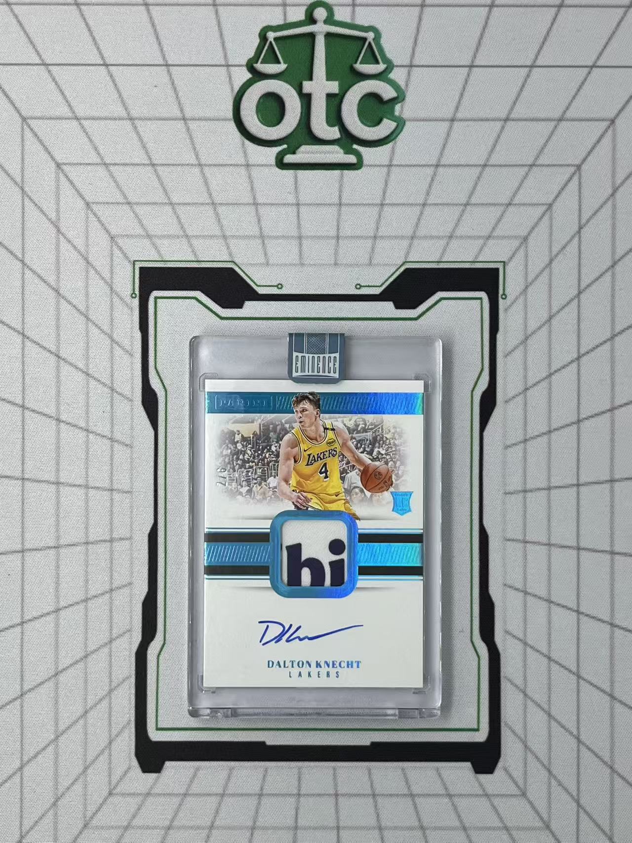 2024-25 Panini Eminence Dalton Knecht RC 【盎司收藏】末年 大真金 多尔顿 克内克特 新秀 RPA 2/6编 低编 湖水蓝 赞助商Tag GU卡签 原封 999