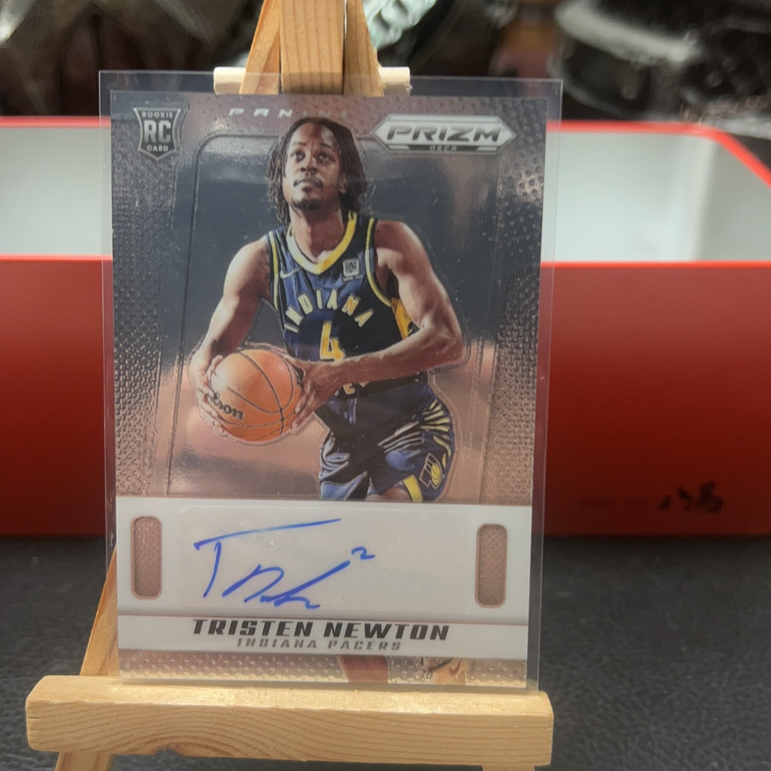 【SY代卖sy0150-可累积-瑕疵看图】2024-25 Panini Prizm Tristen Newton RC 特里斯坦 牛顿 步行者 新秀 签字