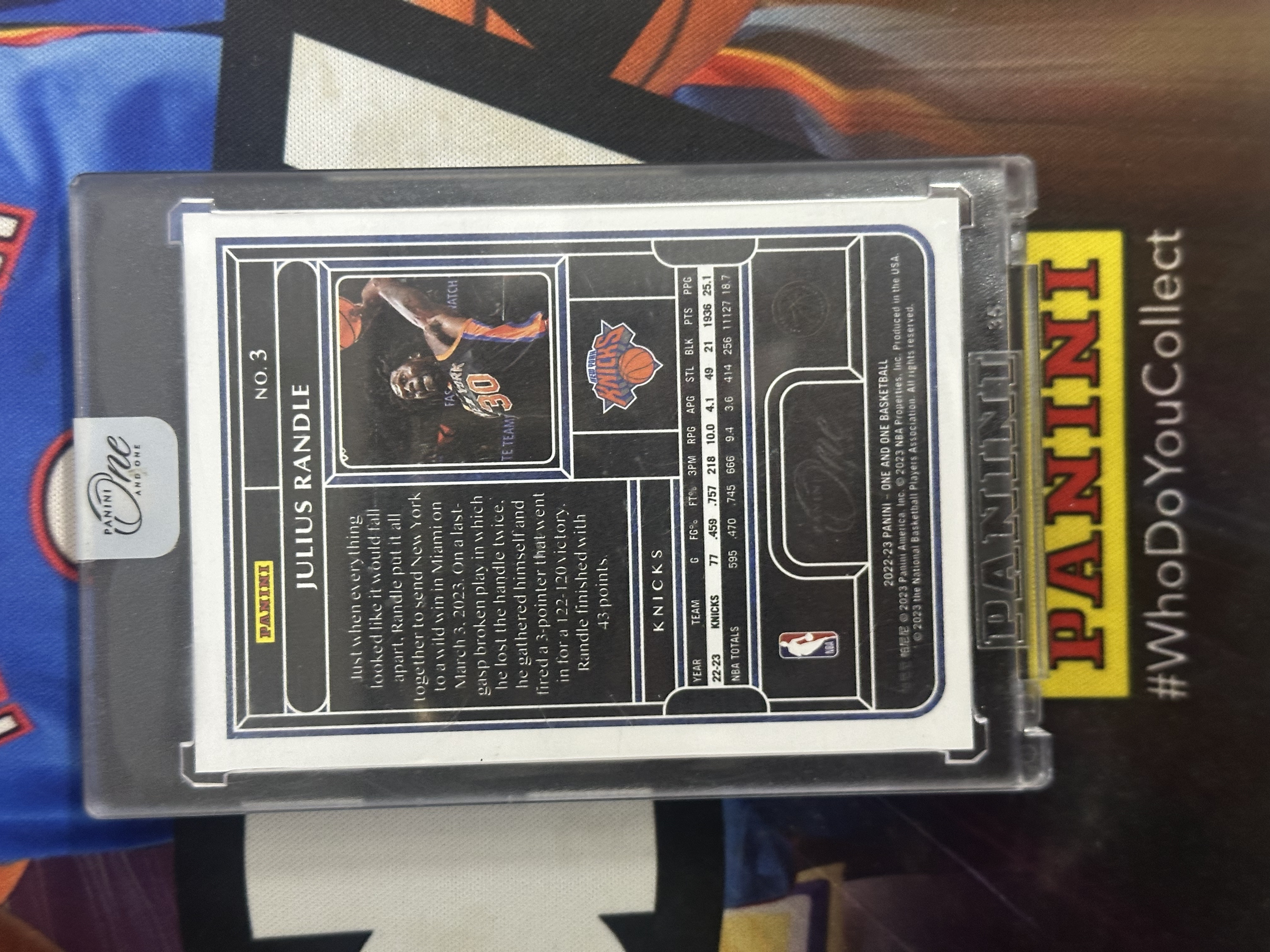 2022-23 Panini One and One Julius Randle 【小猪包代卖】10/10编 尾编 金折 兰德尔 原封砖 印痕 正base llt