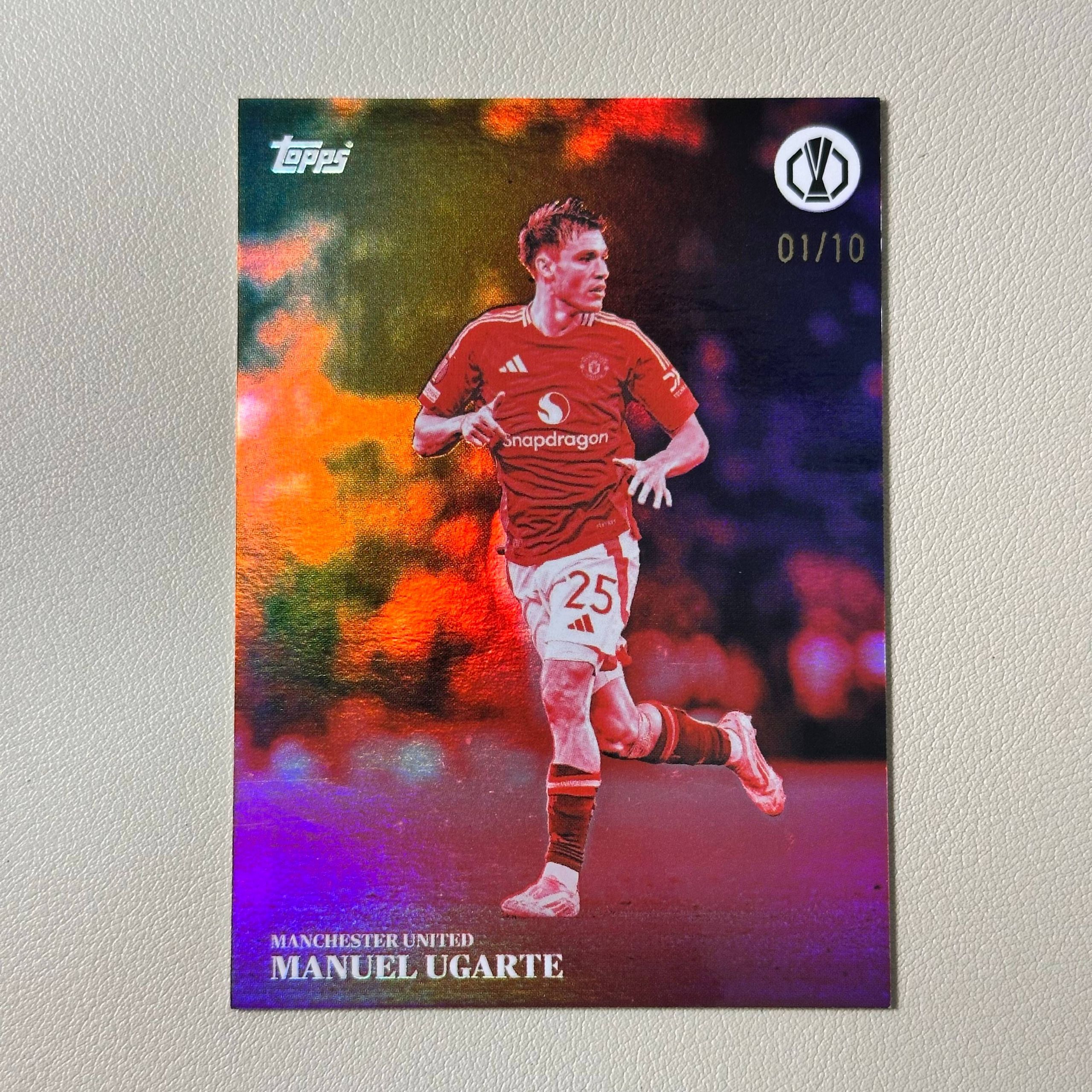 2025 TOPPS simplicidad Manuel Ugarte 01/10 乌加特 极简 ucc 欧战 欧联 曼联【卡斯基球星卡社】 tqx 收藏必备