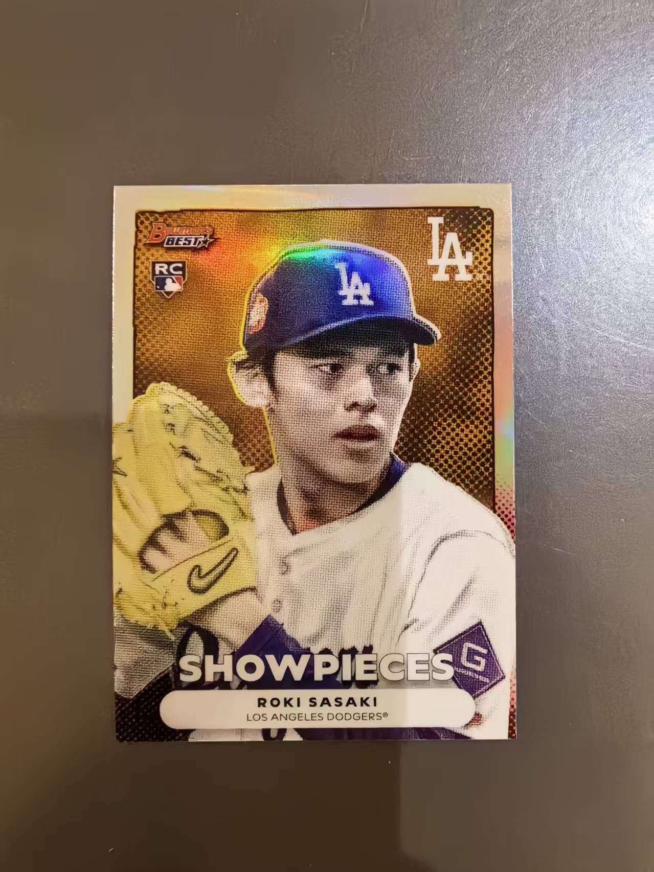 2025 Topps Bowmans Best Roki Sasaki RC MLB 大联盟 洛杉矶道奇 新秀 日本投手 佐佐木朗希 Showpieces 特卡 银折 卡品如图 凑套收藏