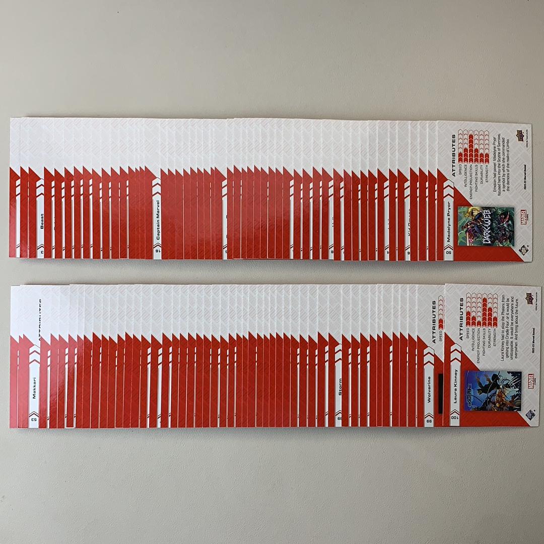 【弈卡代拍】2023 Upper Deck Marvel 漫威 ANNUAL 2022-23年度年鉴 普卡Base 红平行 套卡1-100张齐 全套打包 品相如图 凑套必备 哈拉