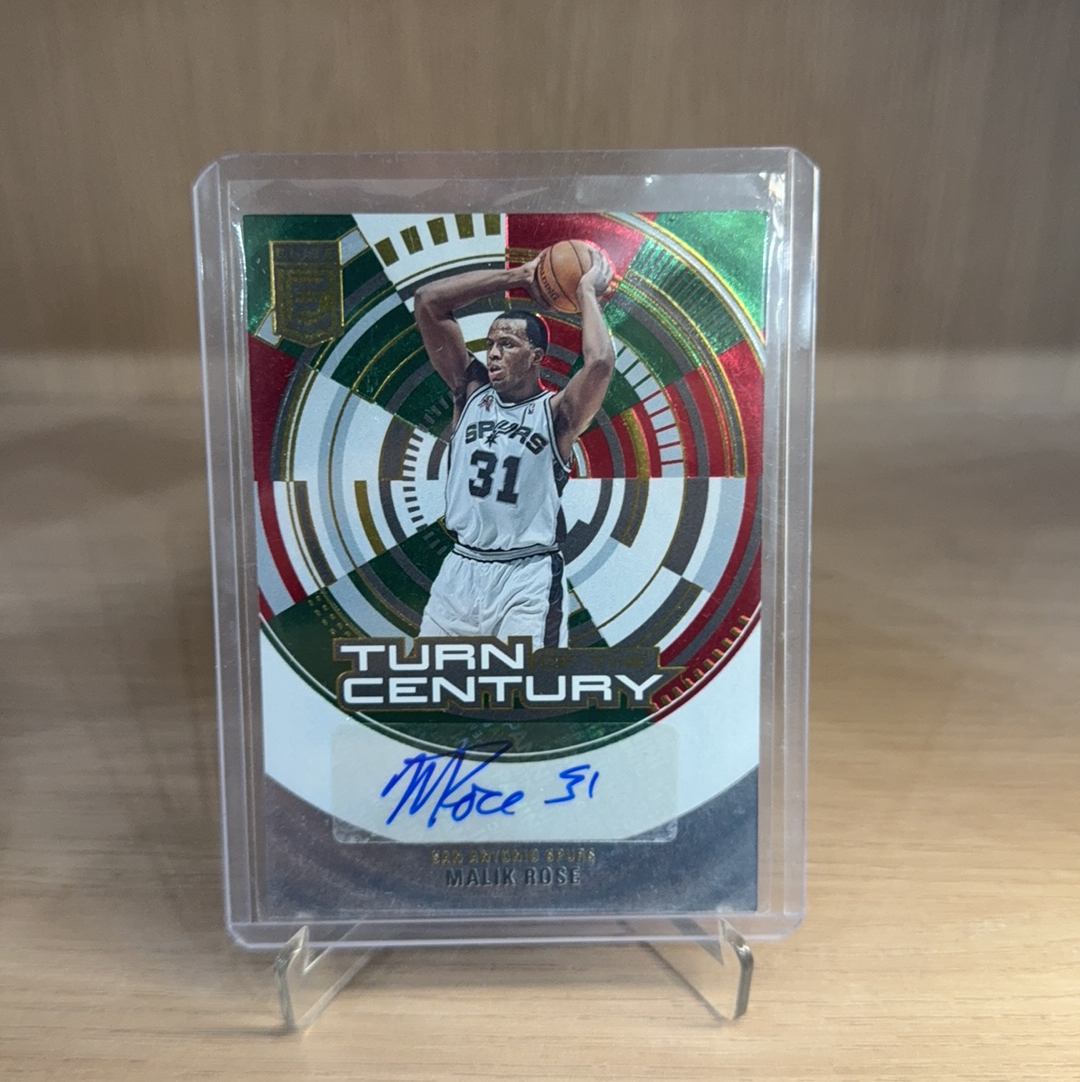 2023-24 Panini Elite Malik Rose 马刺 马里克 罗斯 签字 贴签 折射 特卡 精英 卡品如图 值得收藏!!【免费代卖】