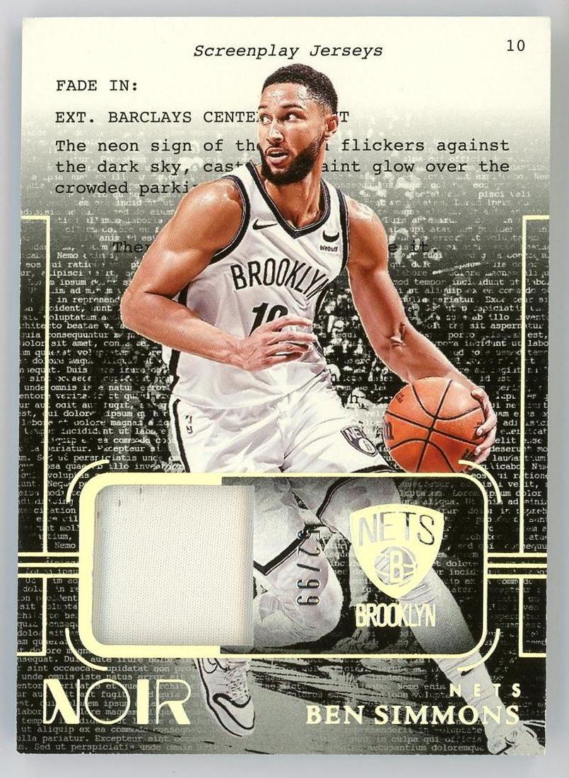 2023-24 Panini Noir Ben Simmons 本西蒙斯 诺尔 99编 亲穿 球衣 物料 篮网 卡品如图 0YQ3/11.16