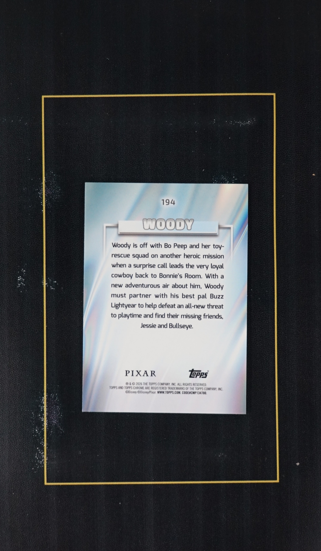 2026 topps chrom Marvel (MCU) Disney 迪士尼 WOODY 225编 绿变形虫折 玩具总动员#奥斯卡最佳动画长片 米老鼠 唐老鸭 爱莎公主 朱迪动物城漫威默认通行卡品