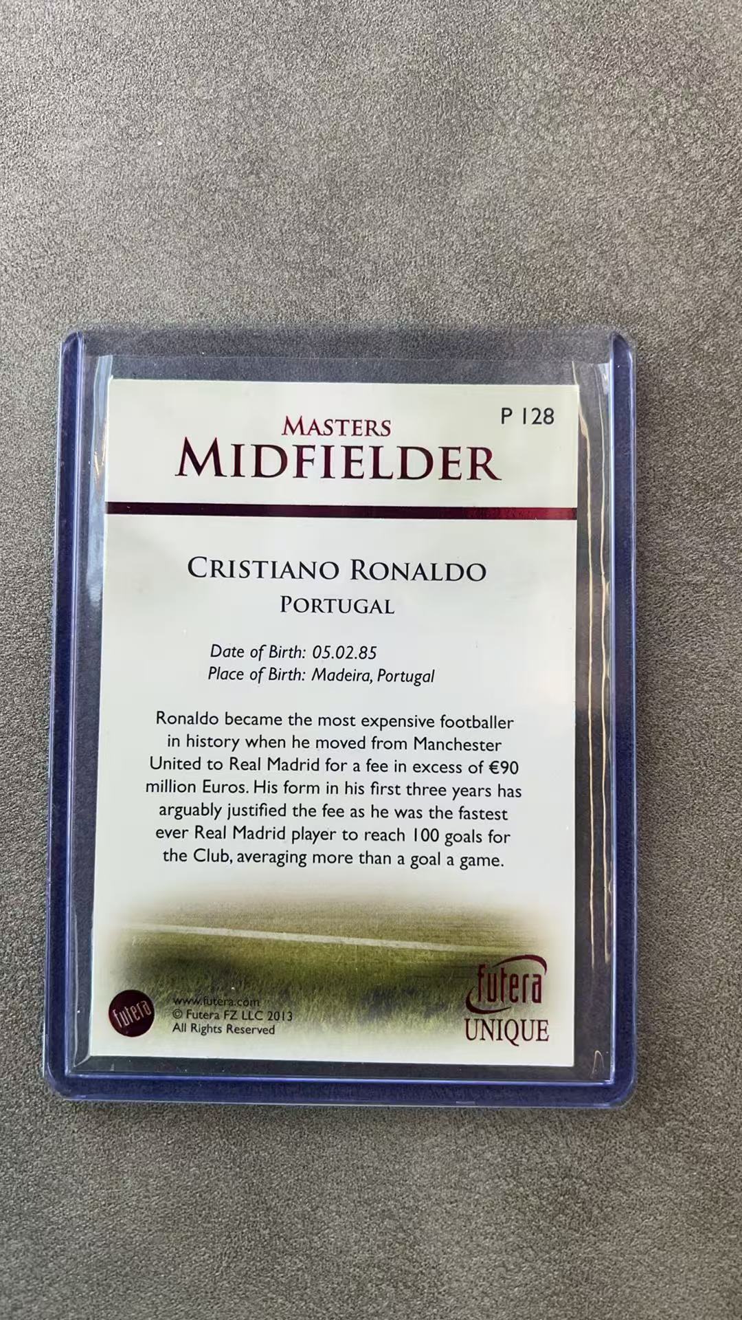 6516【330球星卡实体店代卖】2013 Futera 福特拉 C罗 克里斯蒂亚诺 罗纳尔多 Cristiano Ronaldo 葡萄牙 总裁 红平行 仅顺丰寄付(UK23)