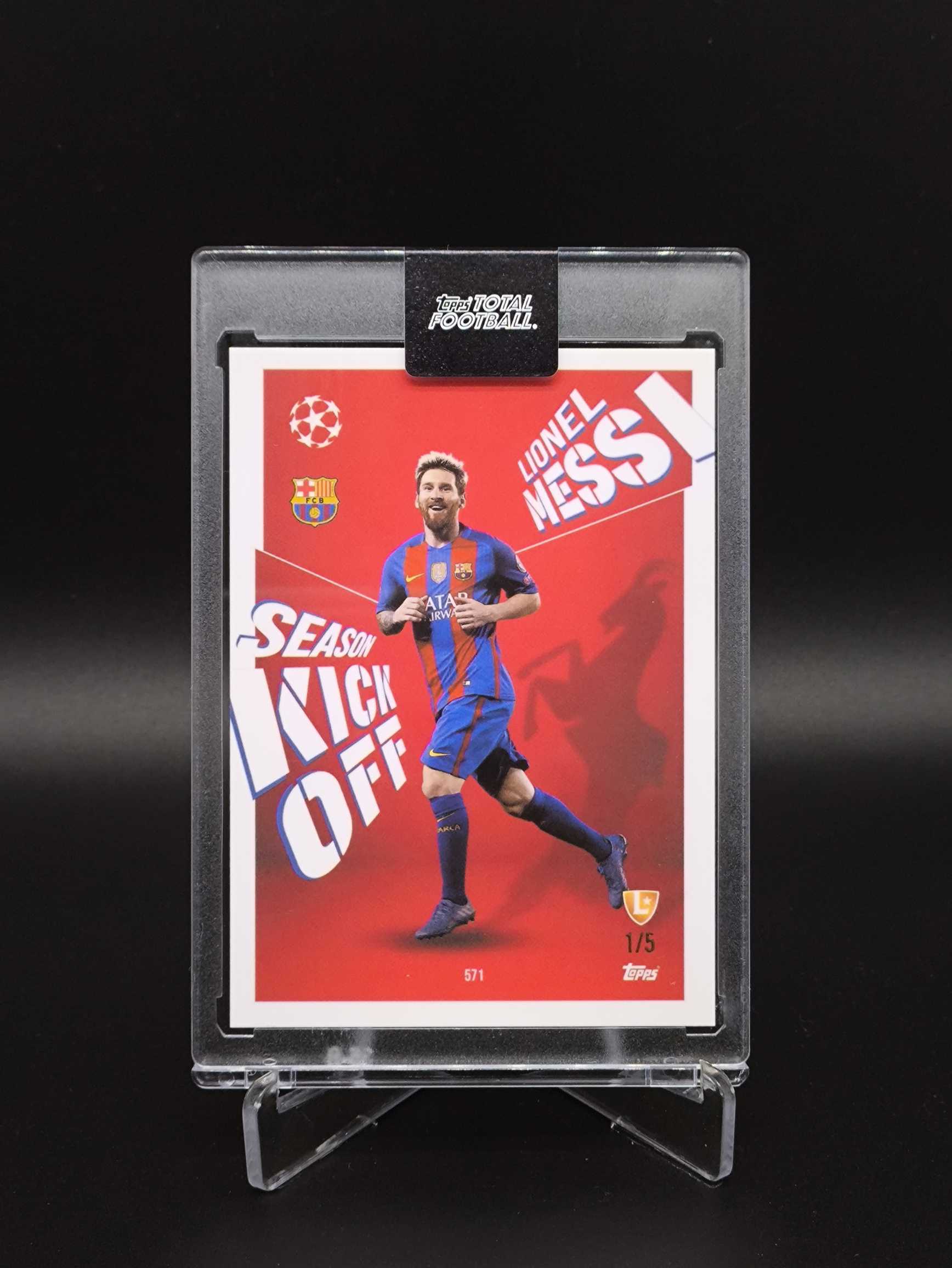 2025-26 Topps Total Football Lionel Messi 利昂内尔・梅西 梅球王 GOAT 巴塞罗那 阿根廷 1/5首编 TTF 原封砖