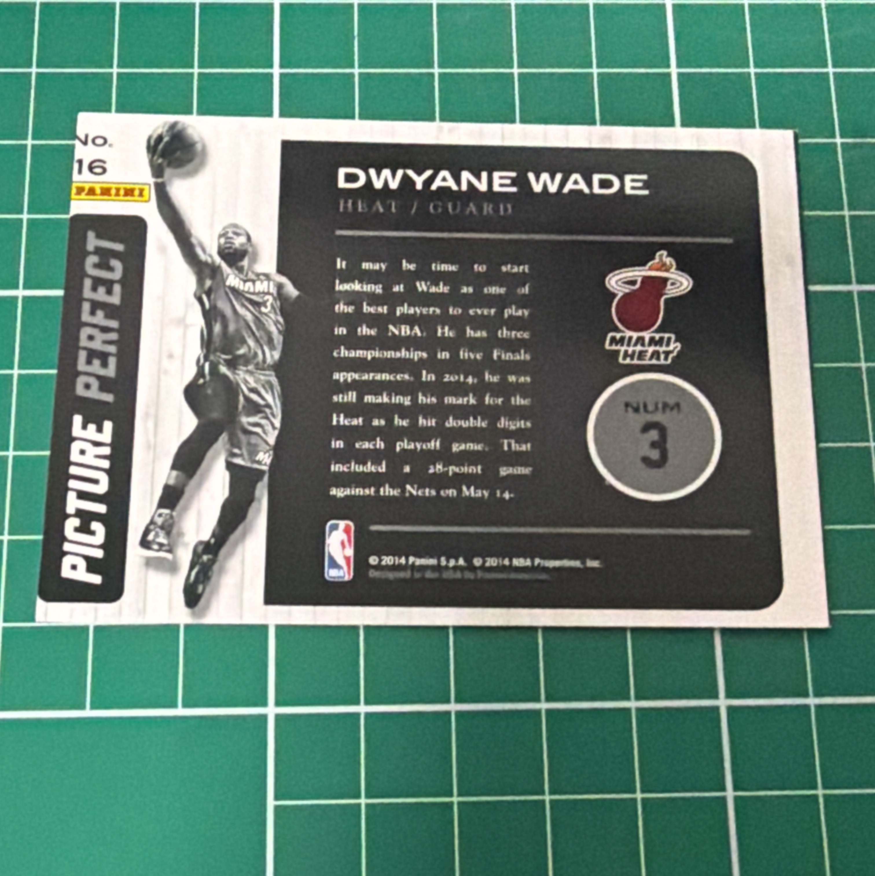 2014-15 Panini Americana Dwyane Wade S.p.a. 德维恩韦德 闪电侠 picture perfect 大头特卡闪卡 精美选图 多年老卡 绝版卡 稀有大比例 错位