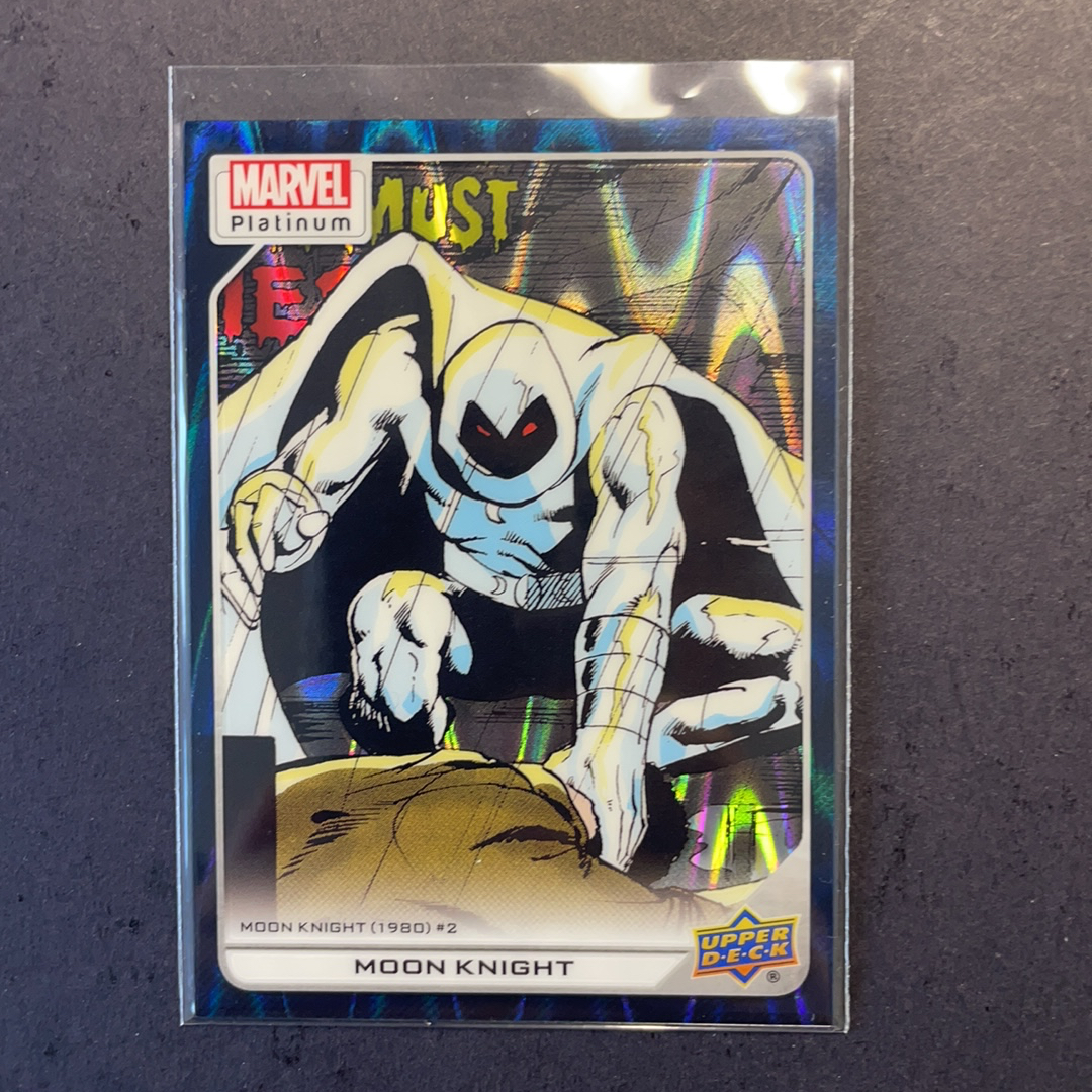 2025 Upper Deck Marvel (MCU) Platinum白金 月光骑士 base青波纹折射799编 序号104 2024 UD漫威漫画铂金系列 UD折射元年绝版系列 粉条代拍