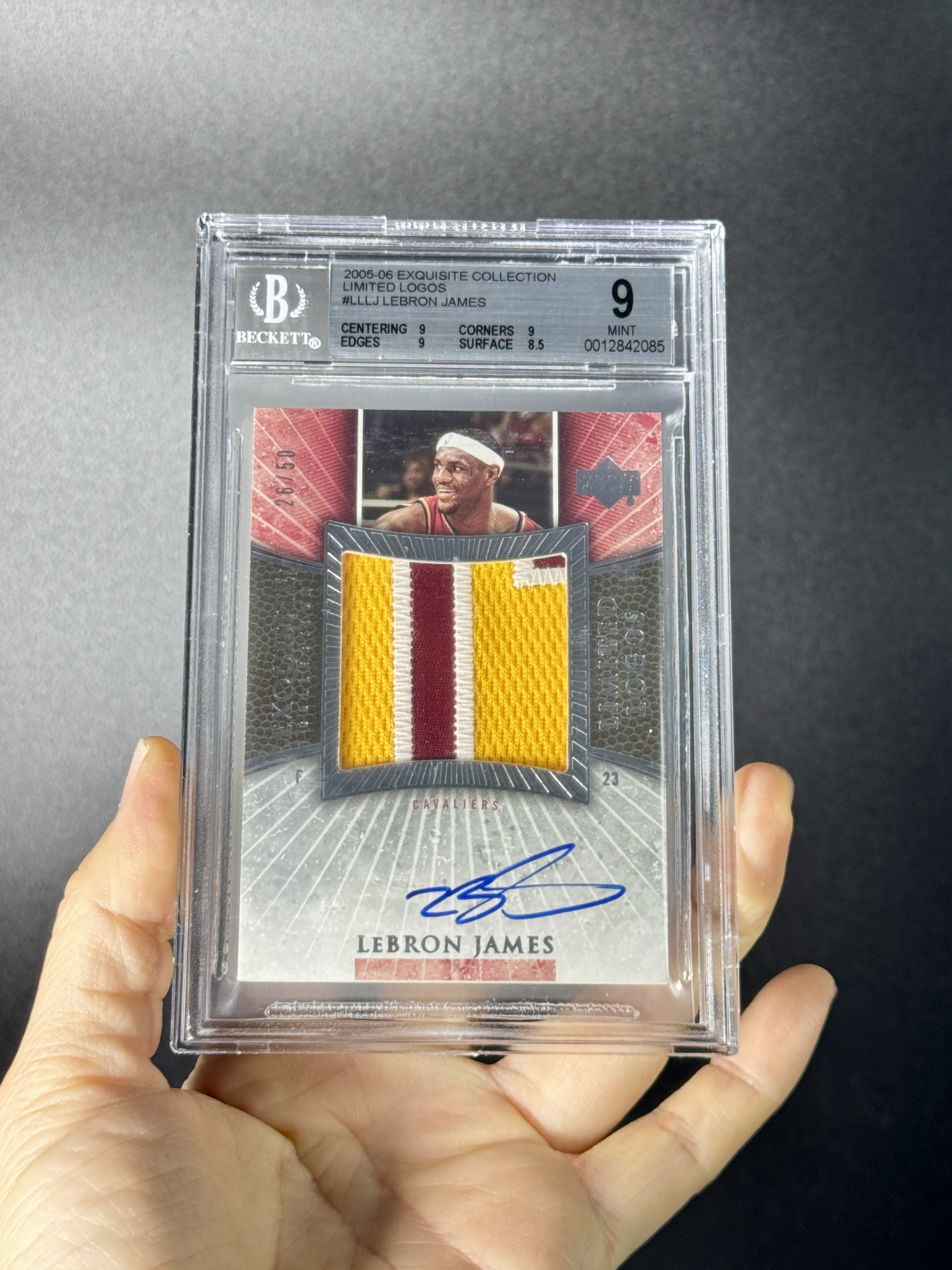 【喷子拍卖】2005-06 UD exquisite LeBron James 木盒 骑士 勒布朗 詹姆斯 LL limited logo 50编 签字 大窗patch 卡签 切割暴力 大hit 专收必备 BGS9/10 送订制壳 RRQ