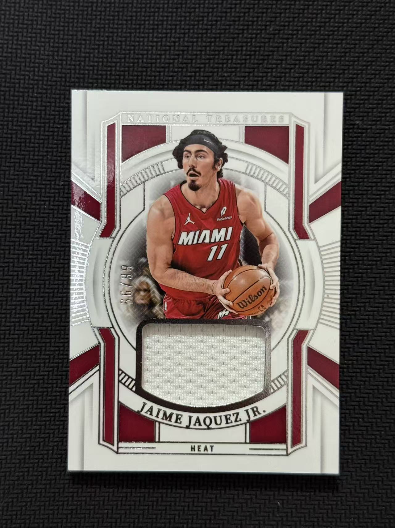 2024-25 Panini National Treasures Jaime Jaquez Jr. 热火 小海梅 哈克斯 国宝 66/99编 小窗物料 球衣切割 卡品如图 老公DR