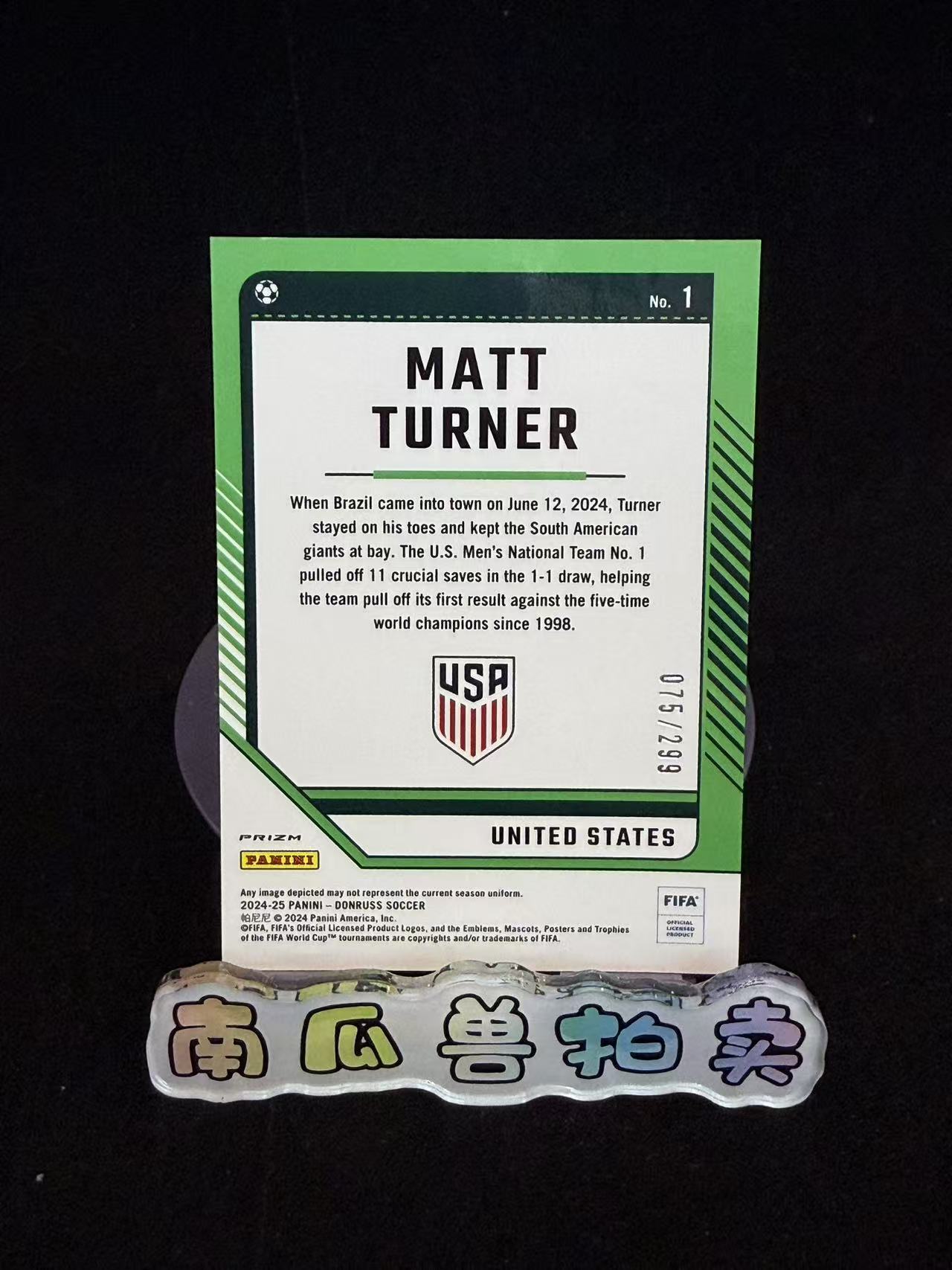 2024-25 Panini Donruss MATT TURNER 杜蕾斯 美国 马特 特纳 299编 红折 折射 不保卡品 南瓜兽瓜哥12.1