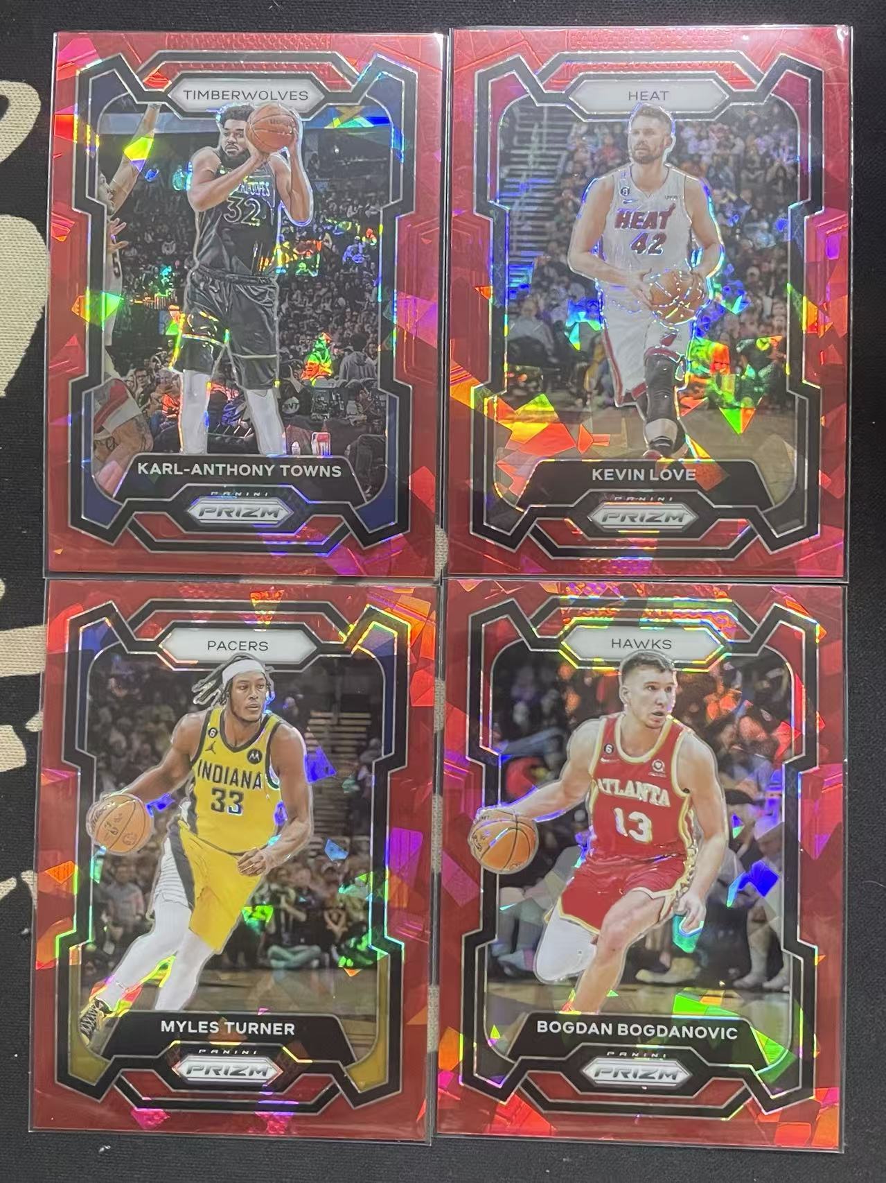 2023-24 Panini Prizm Kevin Love 卡尔·安东尼·唐斯 凯文·乐福 迈尔斯·特纳 博格丹·博格达诺维奇 红碎冰折 折射 pz 不保卡品 打包 值得投资(猴子卡社)