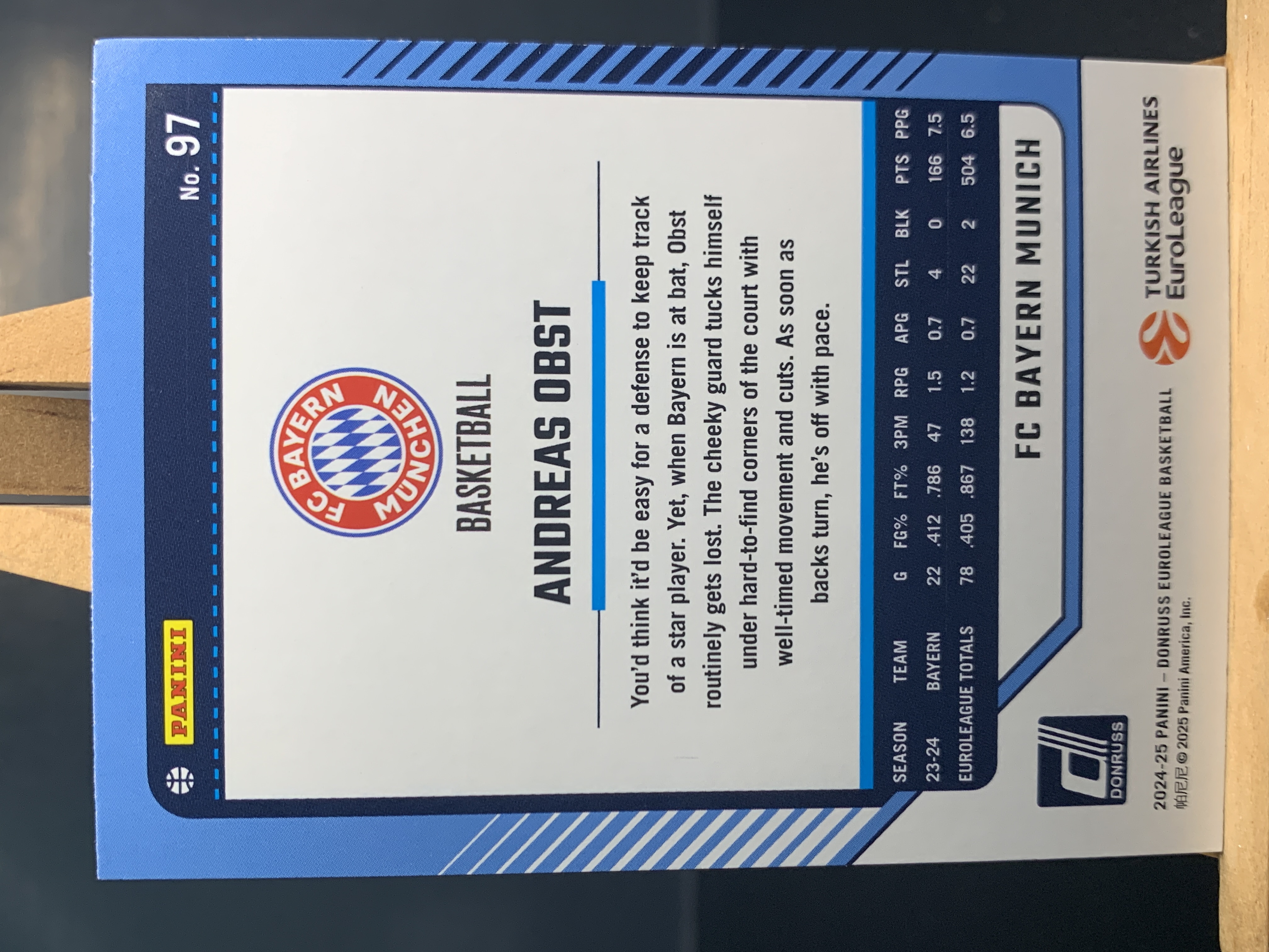 (A6) 2024-25 PANINI 杜蕾斯系列 欧洲联赛 迷宫折 安德烈亚斯 奥布斯特 实卡好看 收藏凑套必备卡品如图!!!