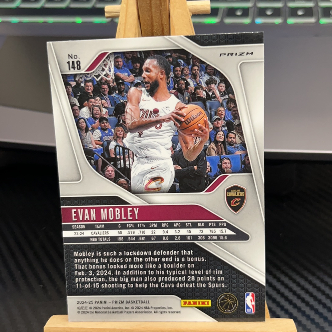 2024-25 Panini Prizm Evan Mobley 埃文 莫布利 骑士 银碎冰 银折 折射 prizm系列 pz 卡品如图 凑图必备 值得收藏! 免费代卖!