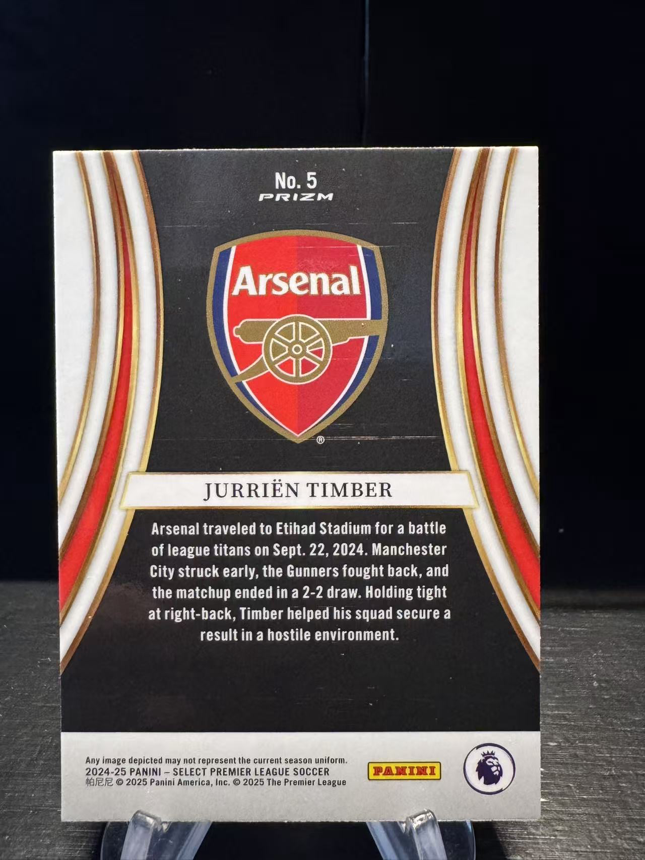 龖2024-25 panini select Jurrien Timber 廷贝尔 阿森纳 英超 Equalizers 特卡 震撼 斑马折 波纹折 动物折 大比例SSR 卡品如图 MJ002D