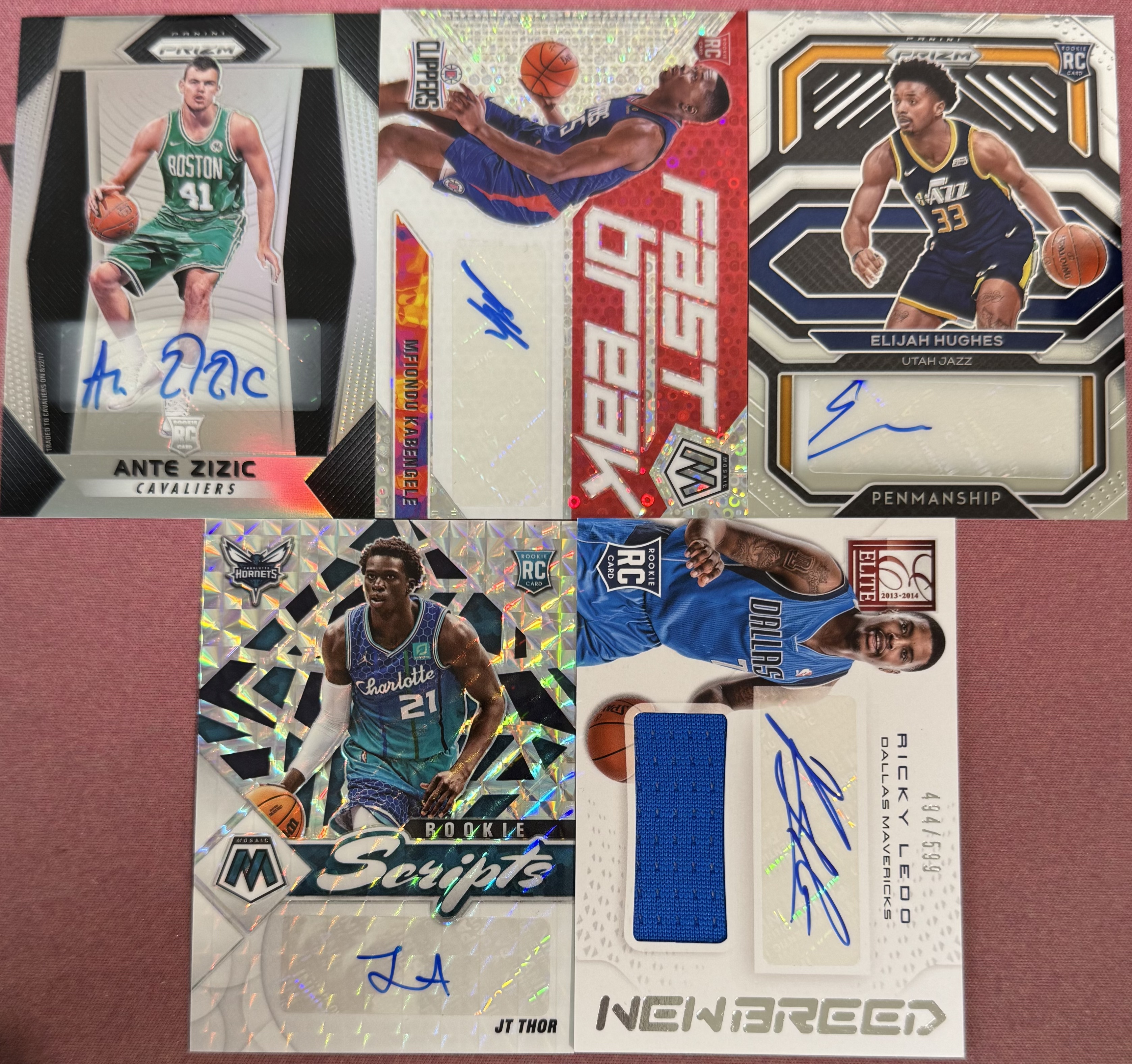 2025-26 Panini 多系列 多人 帕尼尼 JT索尔等一图5张签字打包LOT 不保卡品#36(登)