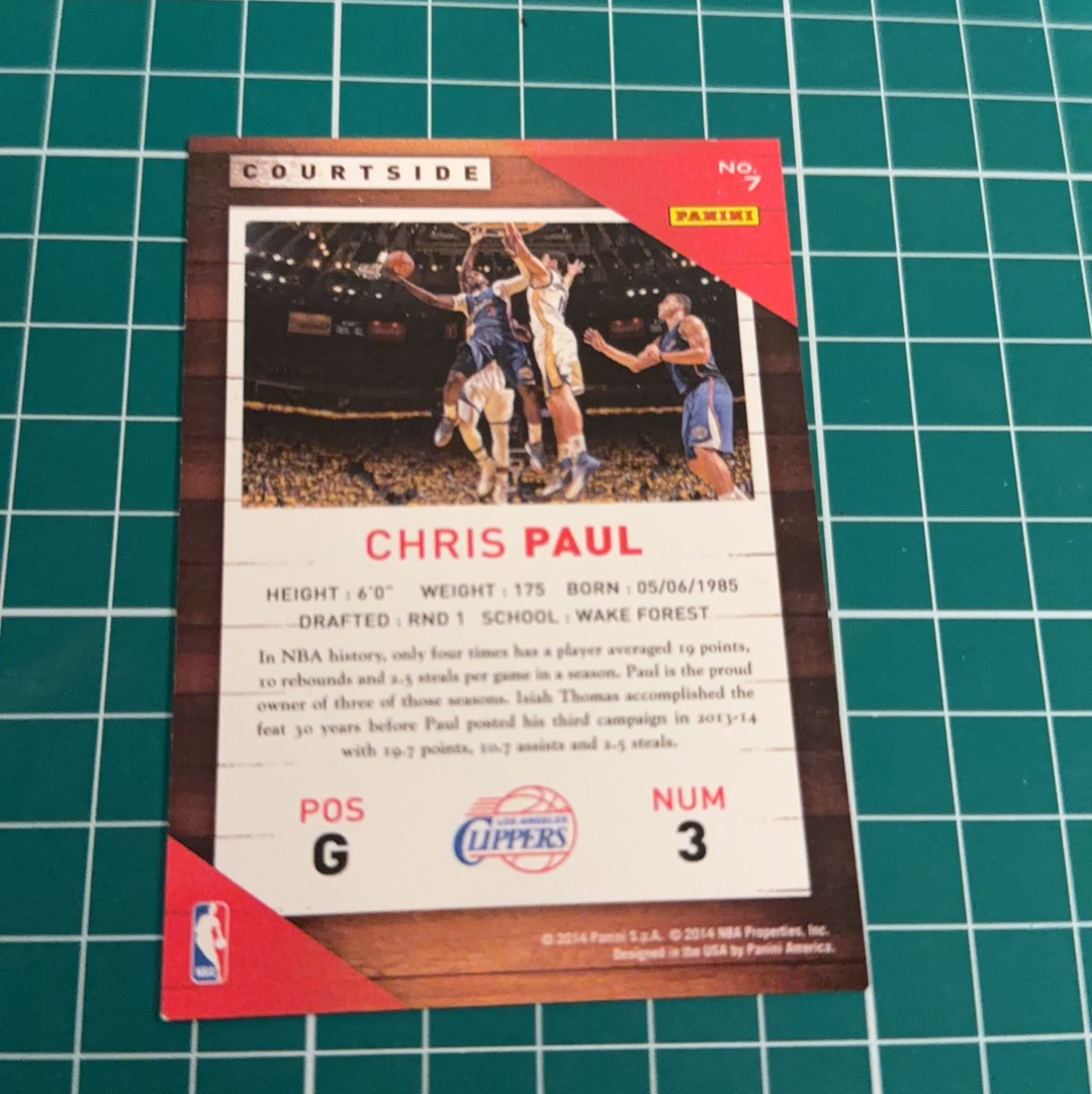 2014-15 Panini Americana Chris Paul S.p.a. 克里斯保罗 CP3 老炮 横版特卡 场边 courtside 精美选图 多年老卡 绝版卡 稀有大比例