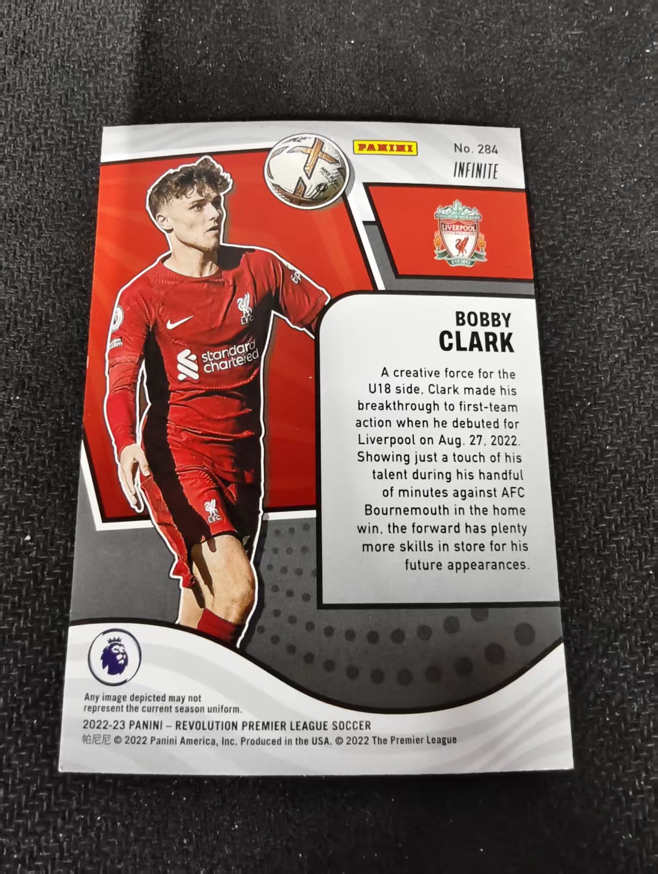 2022-23 Panini Revolution Bobby Clark RC 鲍比 克拉克 新秀 利物浦 英超 革命 迷宫折 划痕 边角瑕疵 #284