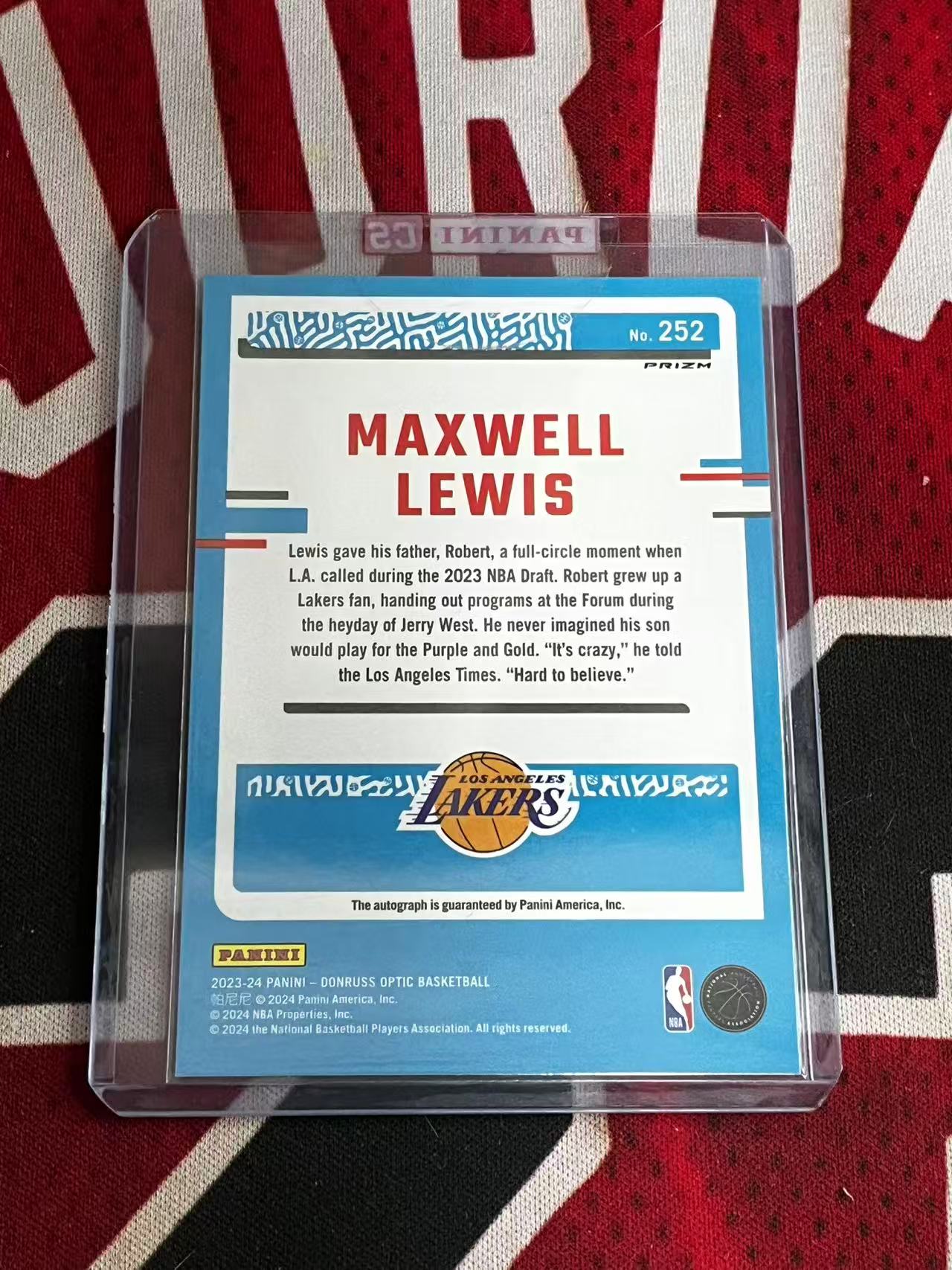 【接寄拍】2023-24 PANINI DONRUSS OPTIC 杜蕾斯系列 湖人 新秀RC 马克斯韦尔刘易斯 签字卡 卡签 银折 折射 原封夹 专收凑套必备【烂臭嘴拍卖】