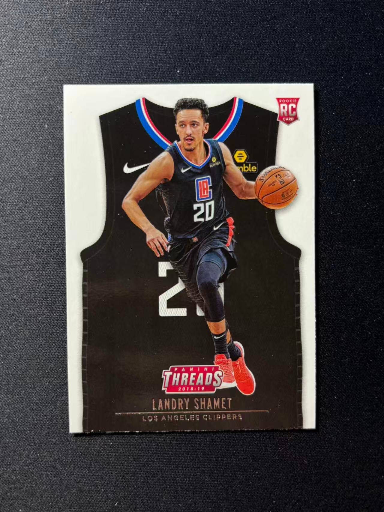 【梦卡拍卖】2018-19 Panini Threads Landry Shamet 兰德里 沙梅特 特卡 太阳 76人 快船 小背心 细节如图 #DD# A01