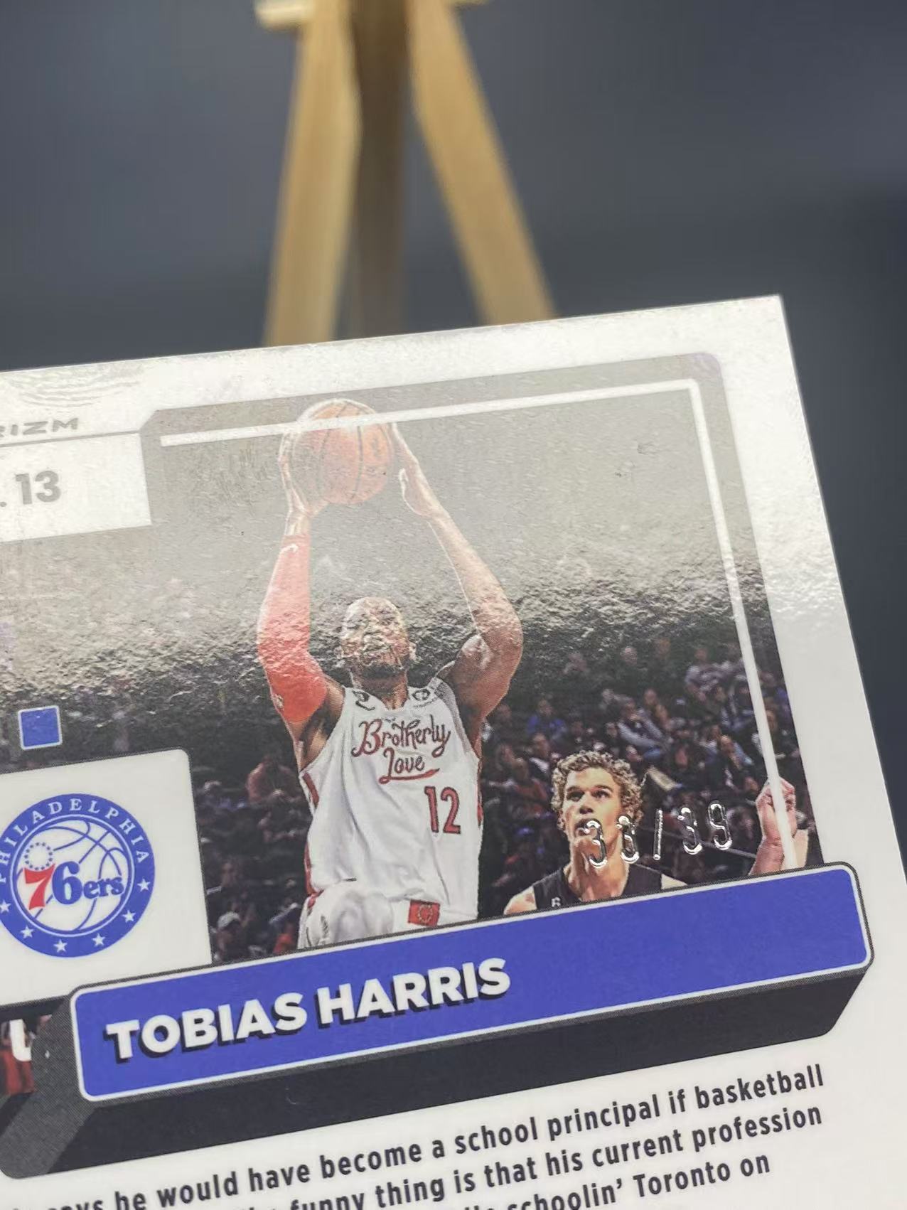 2022-23 【六六代卖】 Optic Tobias Harris 哈里斯 76人 33/39编 黑镭射折射 base 瑕疵如图(永不独行01)