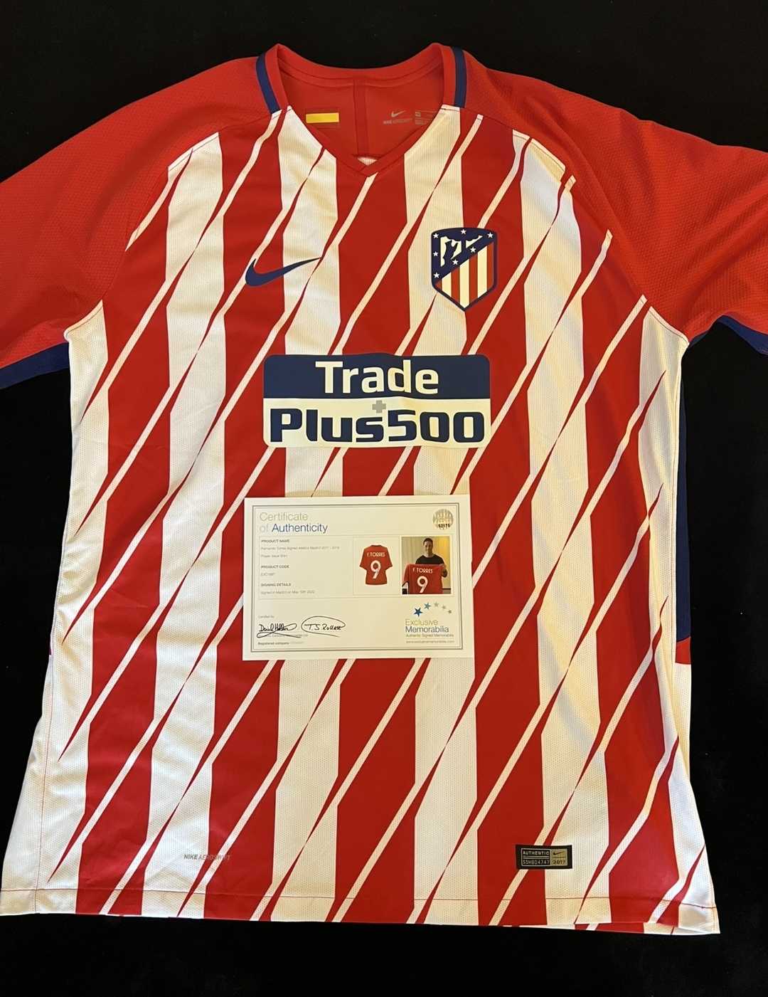 2017-18 AEG Magic Pau Francisco Torres 西班牙 托雷斯签名17/18赛季马竞主场球员版球衣，EM证书。【球员版】，完美签名。 