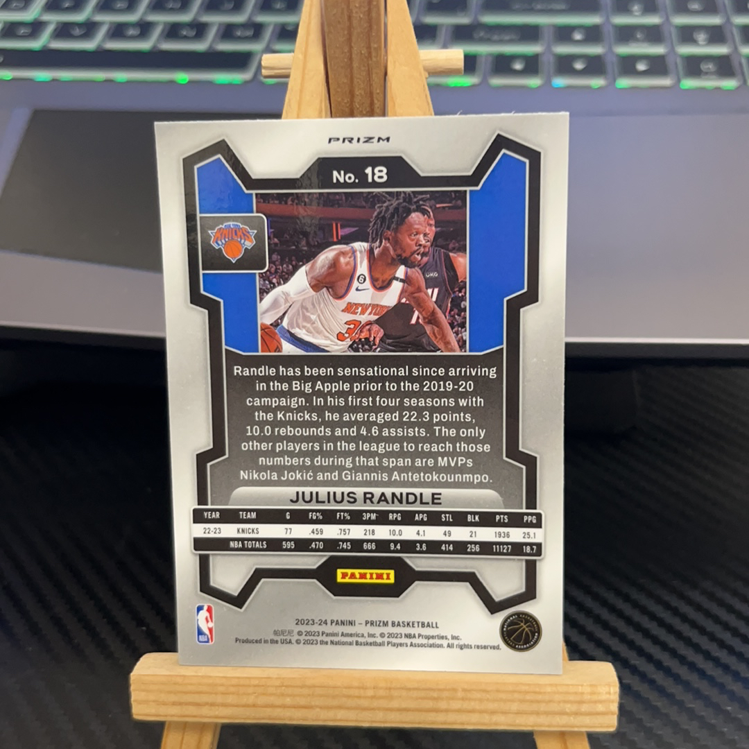 2023-24 Panini Prizm Julius Randle 兰德尔 尼克斯 银折 折射 prizm系列 pz 卡品如图 凑图必备 值得收藏!免费代卖!