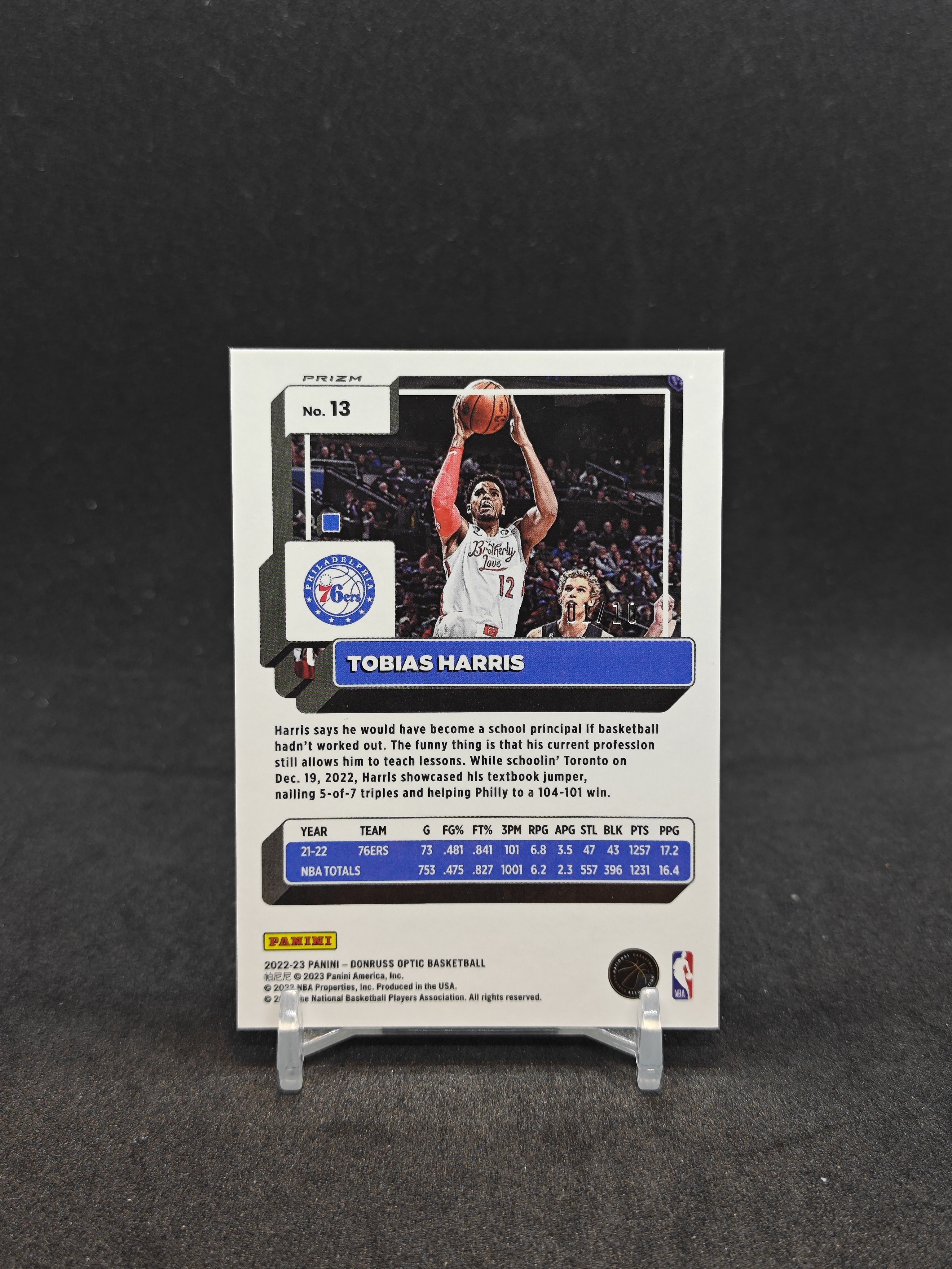 【01/10编 金波纹折】22-23 Panini Donruss 杜蕾斯 76人 托比亚斯 哈里斯 Tobias Harris