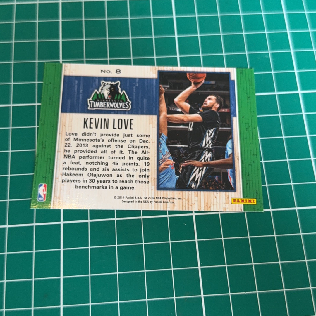 2014-15 Panini Americana Kevin Love S.p.a. 凯文乐福 爱神 数据特卡 横版特卡 闪卡 十年老卡 绝版卡 稀有大比例 居中差