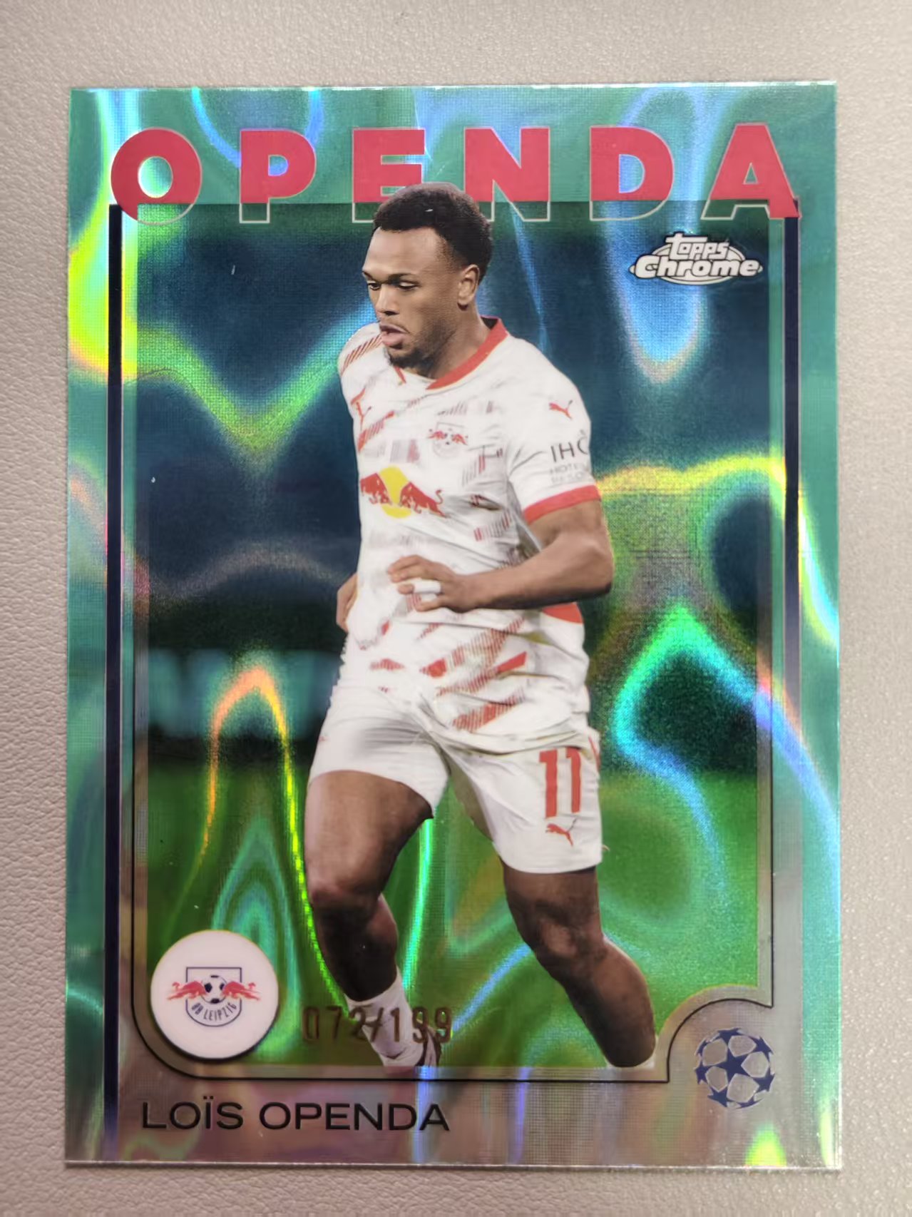【阿泽代卖】2023-24 Topps Chrome Tc Lois Openda 莱比锡红牛 奥蓬达 /199编 折射 青波纹 带编 选图巨帅 卡品如图 介意勿拍-MAN