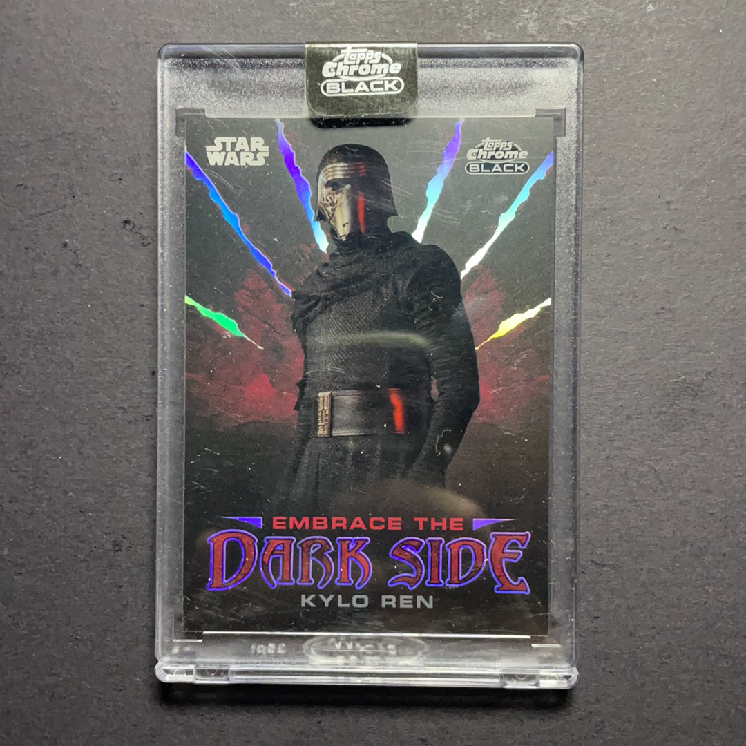 2025 Topps Star Wars 星球大战 凯洛伦 星战后传反派 黑暗面特卡 原封砖比例插放 序号ED-10 2024 Topps Chrome星战影视Black黑盒系列