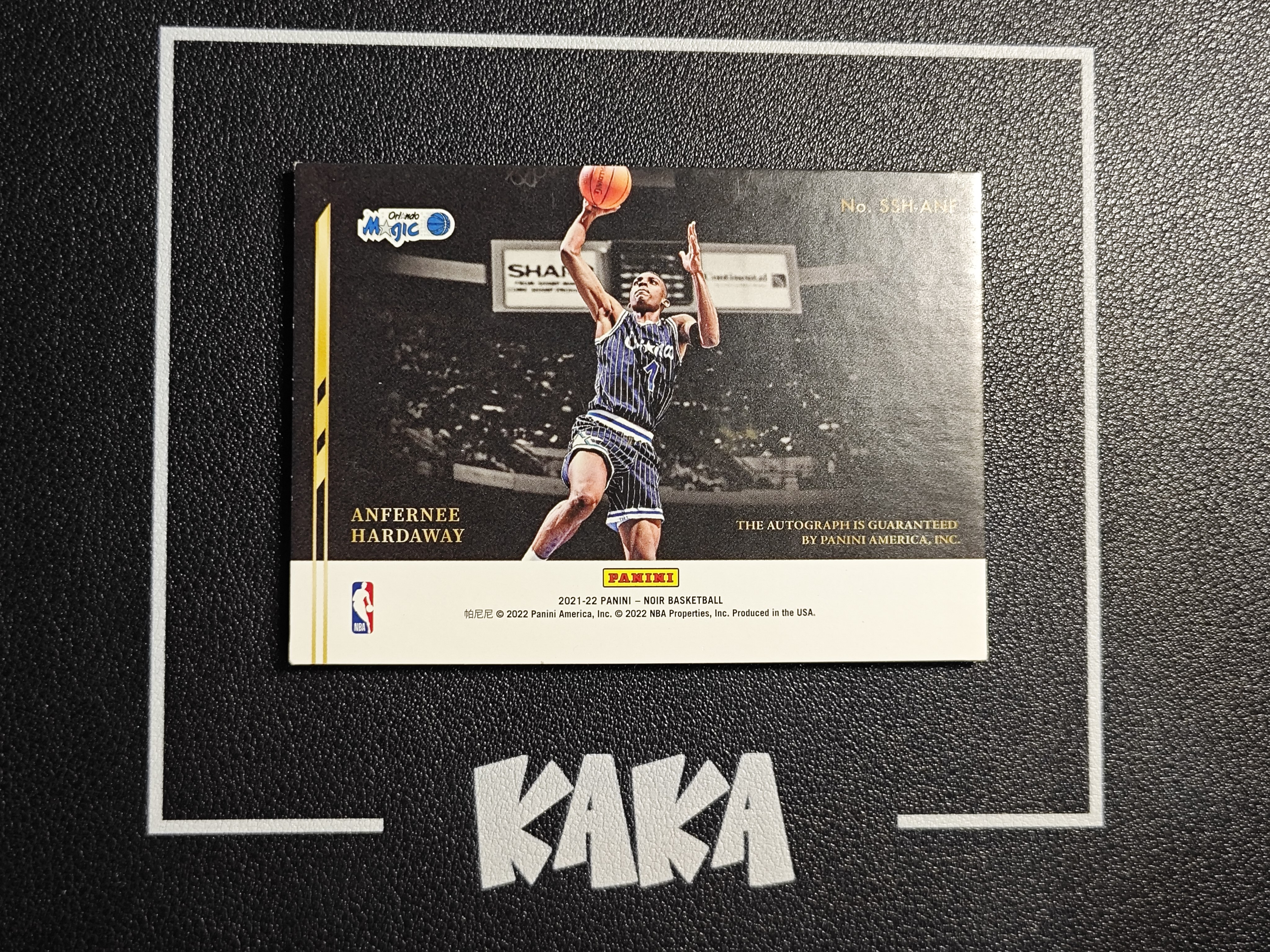 【KAKA】2021-22 Panini Noir Anfernee Hardaway 诺尔 魔术 便士 安芬尼 哈达威 99编 卡签 聚光灯 镜面 Spotlight 金笔签 签字 轻印如图 景艺