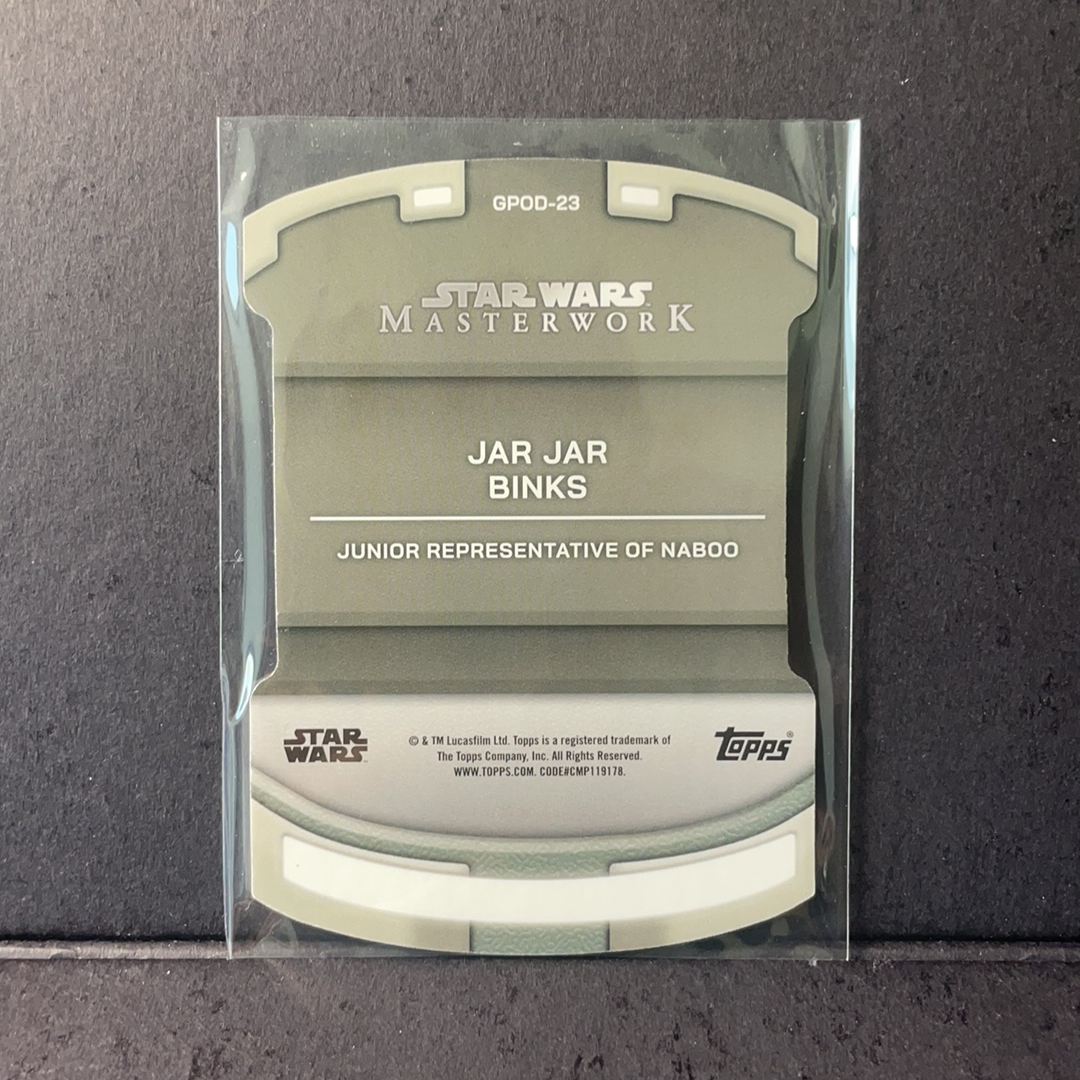 2025 Topps Star Wars 星球大战 加加宾克斯 星战前传 银河议会席位异形切割特卡彩虹折射299编 序号GPOD-23 2025 Topps 星战影视Masterwork杰作大师盒